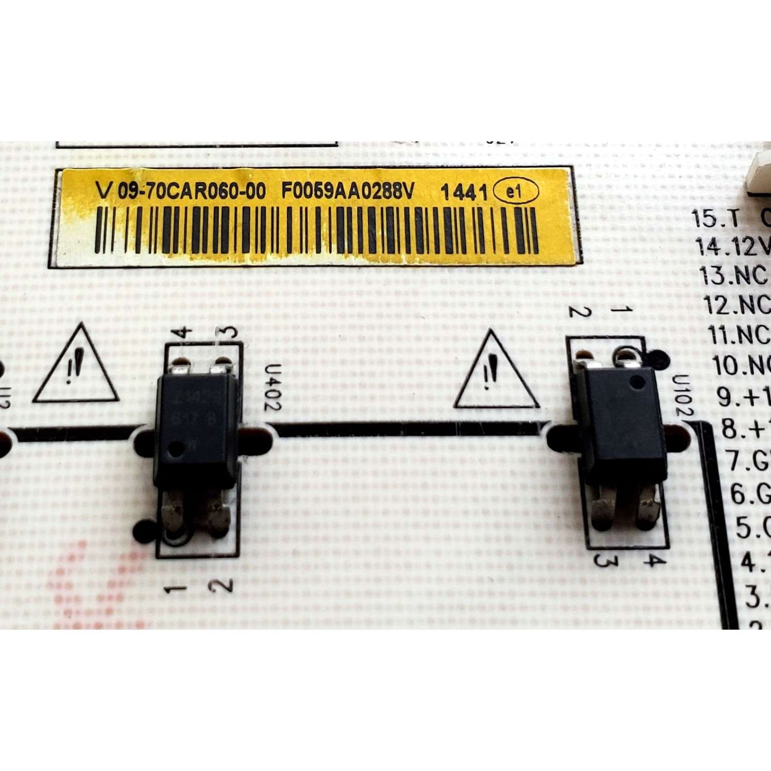 FUENTE DE PODER PARA TV VIZIO / NUMERO DE PARTE 09-70CAR060-00 / 1P-1143800-1011 / CAP07 PW BD PP  E700 / MODELO E700I-B3 / E700I-B3 LFTRRGBQ - Imagen 2