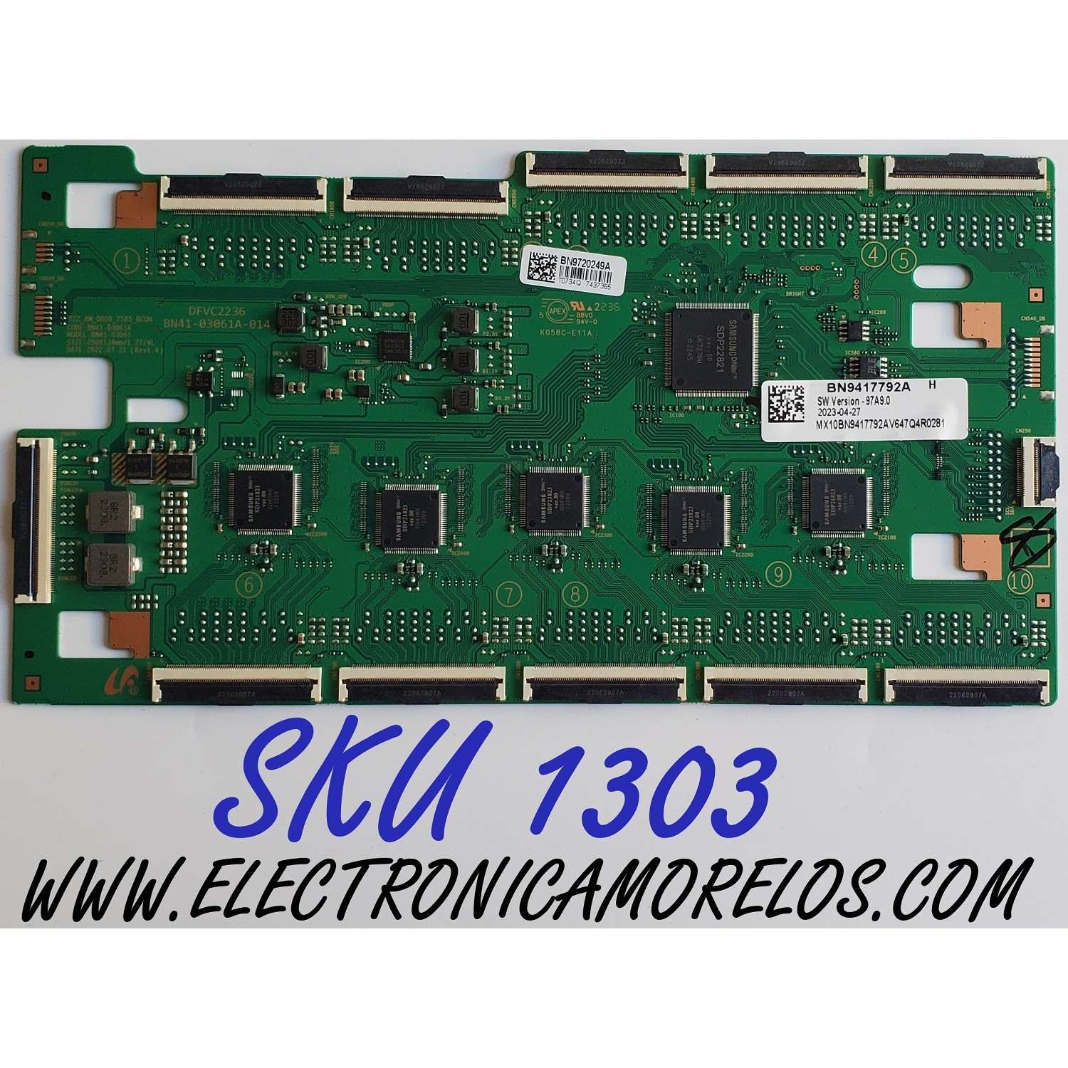 LED DRIVER PARA TV SAMSUNG QLED / NUMERO DE PARTE BN9417792A / BN41-03061A-014 / BN9720249A / BN97-20249A / BN94-17792A / MODELO QN85QN900 / QN85QN900BFXZA