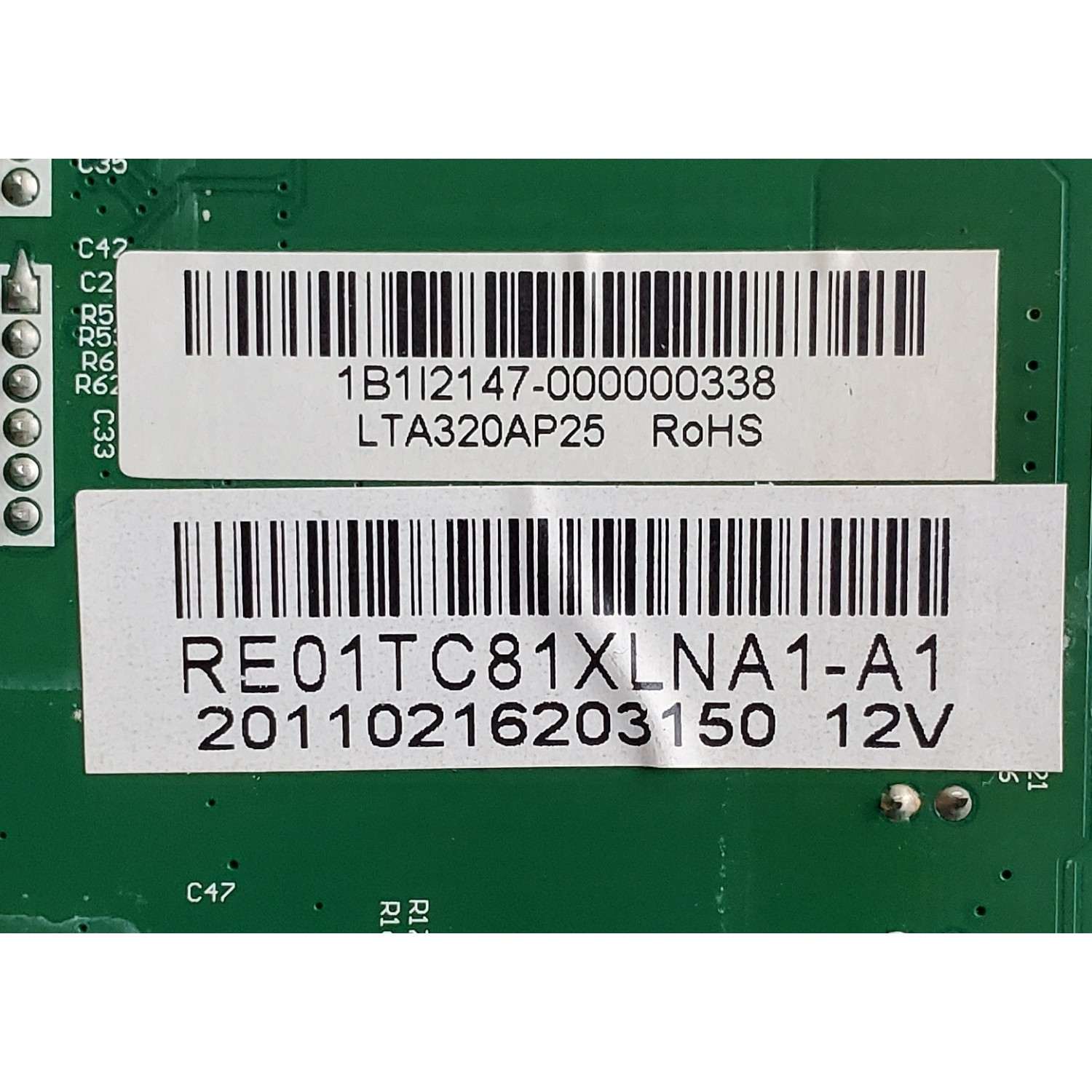 MAIN PARA TV RCA / NUMERO DE PARTE 1B1I2147 / T.RSC8.1B / T.RSC8.1B 10516 / RE01TC81XLNA1-A1 / 32RE01TC81XLNA1-A1 / 20110216203150 12V / LTA320AP25 / PANEL HV320WXC-100 / DISPLAY LTA320AP25 / MODELO 32LA30RQD - Imagen 2