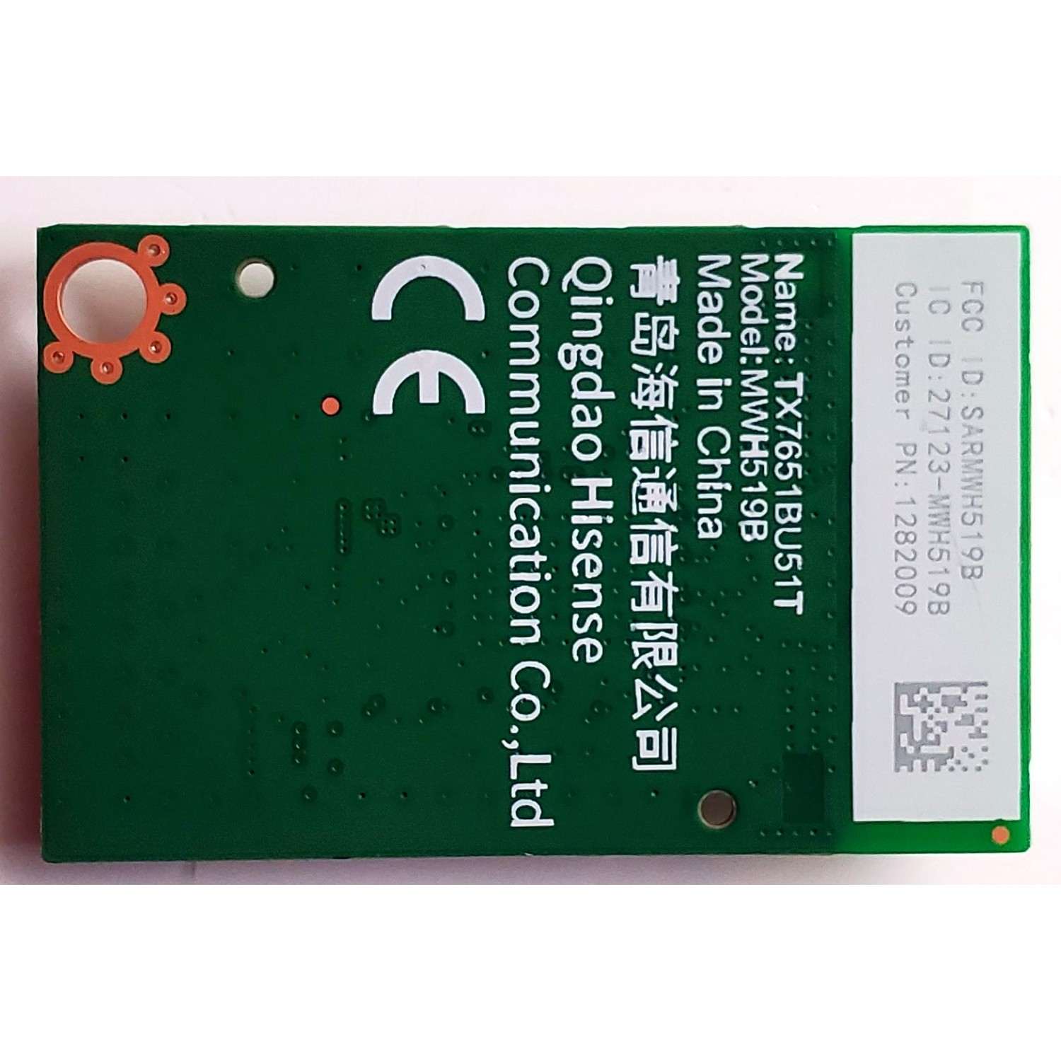 MODULO WIFI PARA TV HISENSE / NUMERO DE PARTE 1282009 / TX7651BU51T / MWH519B / SARMWH519B / 27123-MWH519B / M5B5G_MB_V1.00 / PANEL HD580X1U93-TAL5\S0\GM\ROH / DISPLAY CV580U1-T01 REV:02 / MODELOS 43R6E4 / 55R6G / 58R6E3 - Imagen 3