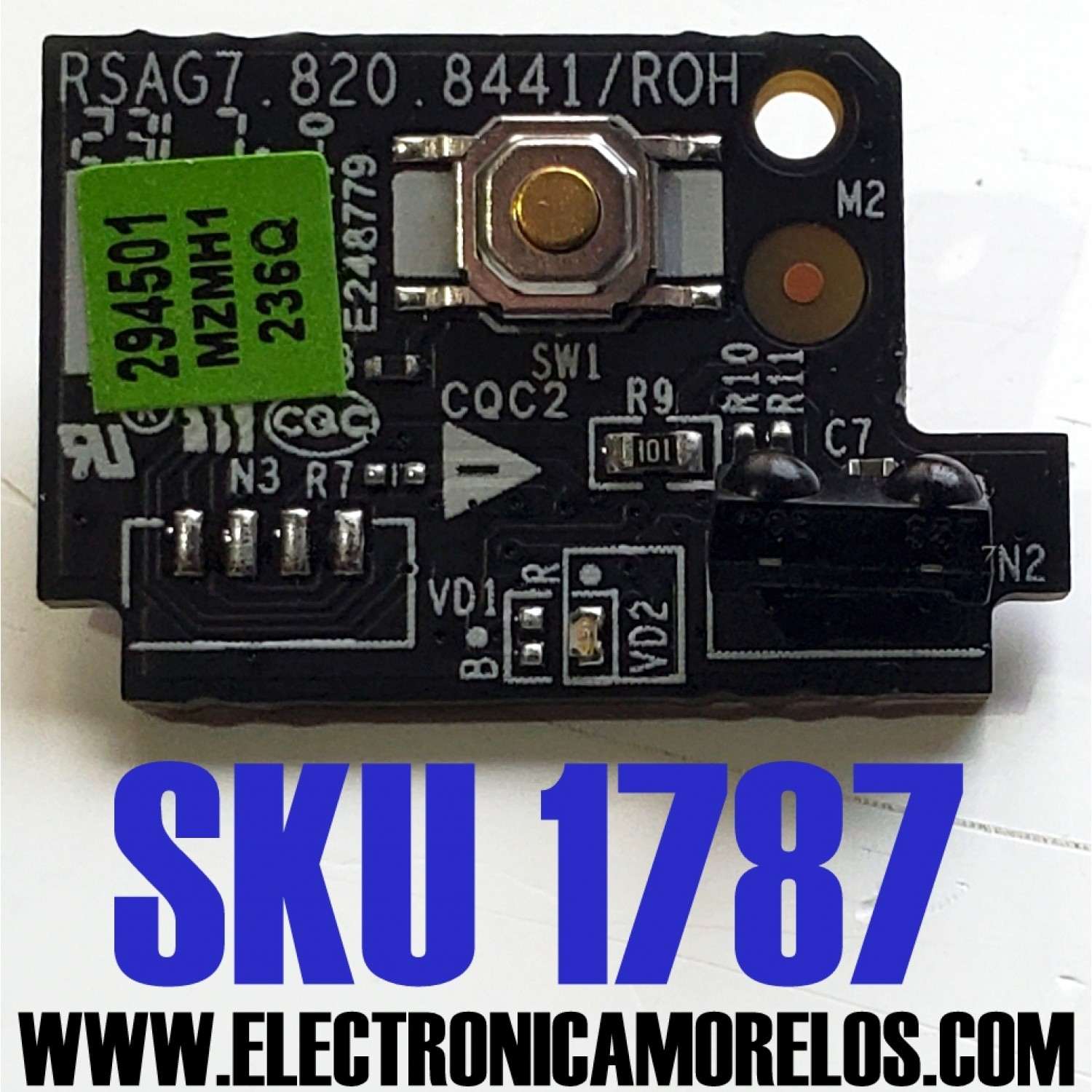 BOTONERA PARA TV HISENSE / NUMERO DE PARTE 294501 / RSAG7.820.8441/ROH / E248779 / PANEL HD580X1U93-TAL5\S0\GM\ROH / DISPLAY CV580U1-T01 REV:02 / MODELOS 55A65H / 58R6E3 / 65R6G / 65A6H / 75R6E4 / 75A6H / 85A6H