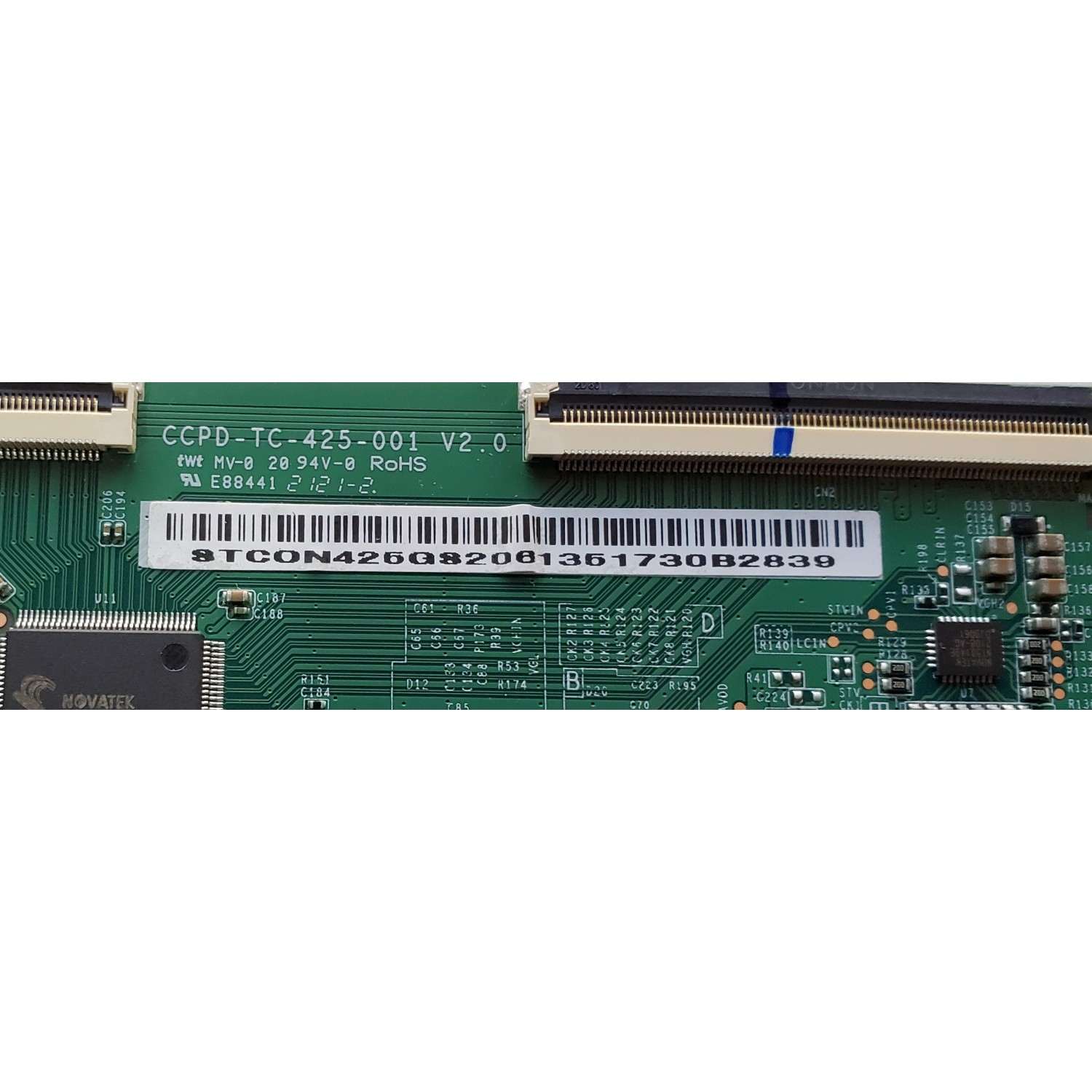 T-CON PARA TV RCA / NUMERO DE PARTE STCON425G-S20 / CCPD-TC-425-001 / STCON425GS20 / CCPD-TC-425-001 V2.0 / STCON425GS206135 / DISPLAY HV430QUB-F70 / MODELO RTRU4327-US / NOTA IMPORTANTE:CHECAR QUE EL PANEL Y MODELO CORRESPONDA CON SU TELEVISION... - Imagen 3