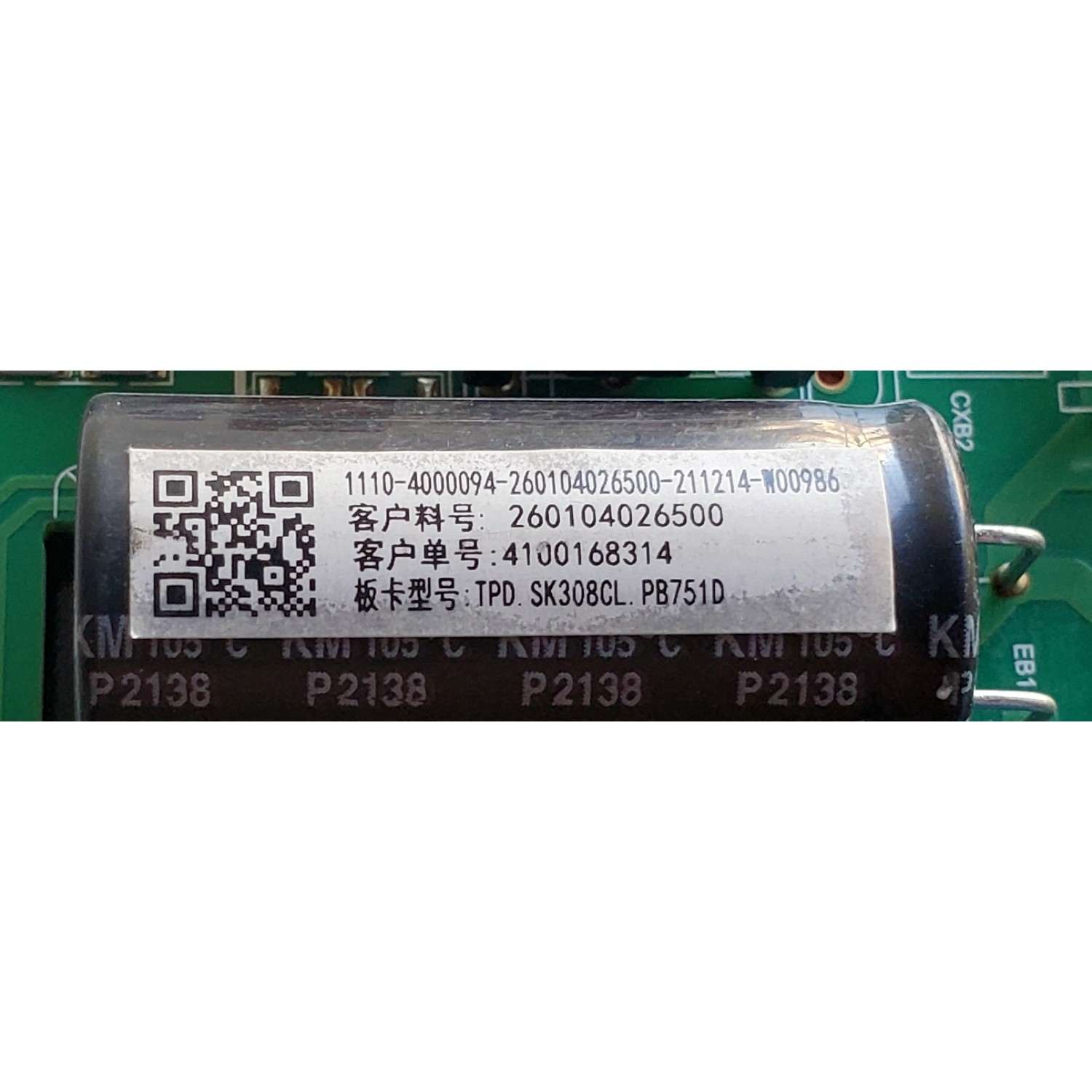 MAIN FUENTE ((COMBO)) PARA TV WESTINGHOUSE FHD ((ROKU TV)) / NUMERO DE PARTE 260104026500 / TPD.SK308CL.PB751 / 4100168314 / TPD.SK308CL.PB751D / PANEL HK430WLEDM-JH6 / DISPLAY PT430CT03-14 VER.2.0 / PT430CT03-14 VER.2.5 / MODELOS WR43FX2212 / WR43FX2210 - Imagen 2