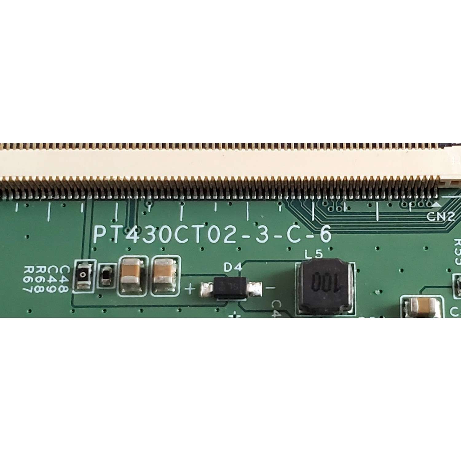 T-CON PARA TV SAMSUNG / NUMERO DE PARTE 2601620030400 / 2601620080400T62  / PT430CT02-3-C-6 / E88441 / DISPLAY PT430CT02-3 VER.1.1 / MODELOS UA43N5001 / UA43N5003 / UN43T5300 / LH43BETMLGKXZX XD05 - Imagen 2