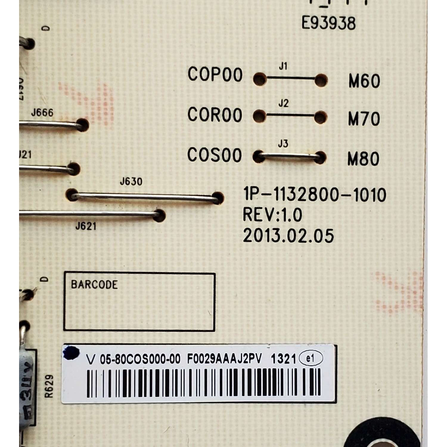 LED DRIVER PARA TV VIZIO / NUMERO DE PARTE 05-80COS000-00 / 1P-1132800-1010 / COS00 / 05-80C0S000-00 / PANEL JE800D3LA8N / MODELOS M801D-A3 LFTROYCQ / M801D-A3 LFTROYAP / M801I-A3 LFTROYEQ / M801D-A3 LFTROYDP / M801D-A3R LFTROYDP / M801D-A3R LFTROYDQ - Imagen 2
