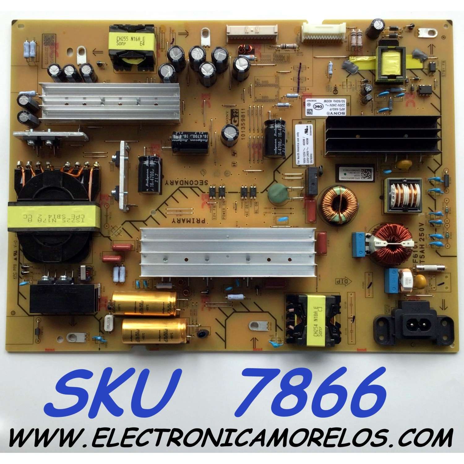 FUENTE PARA TV SONY BRAVIA / NUMERO DE PARTE 1-013-619-41 / APS-440/P(CH/M) / 101361941 / Z01P4408-P0W / 221017775 / PANEL YDCM065DCS11 / MODELO XR-65X90K / XR65X90K