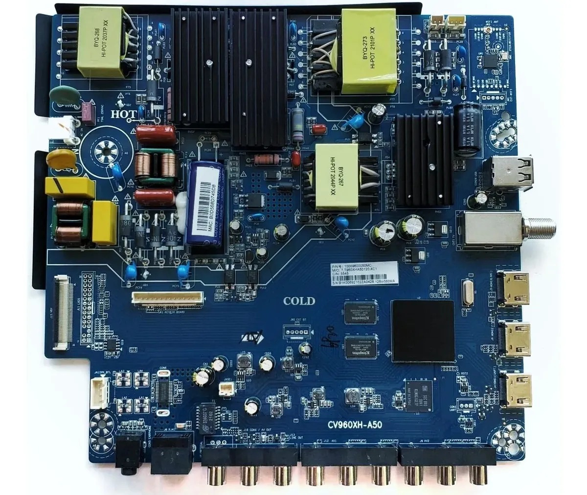 MAIN FUENTE PARA TV ((NUEVA)) CV960XH-A50 / 10009600050MV/ 10009600050NP / 100096000015 / 7.T960XHA50120.4C1 / 7.T960XHA50120.4C7 / 5666 / PANEL CC500PV7D / MODELO ATV5017ILED / SI49US / atv-43uhd / Ptv58174killed / REVISA NUESTRA DESCRIPCIÓN