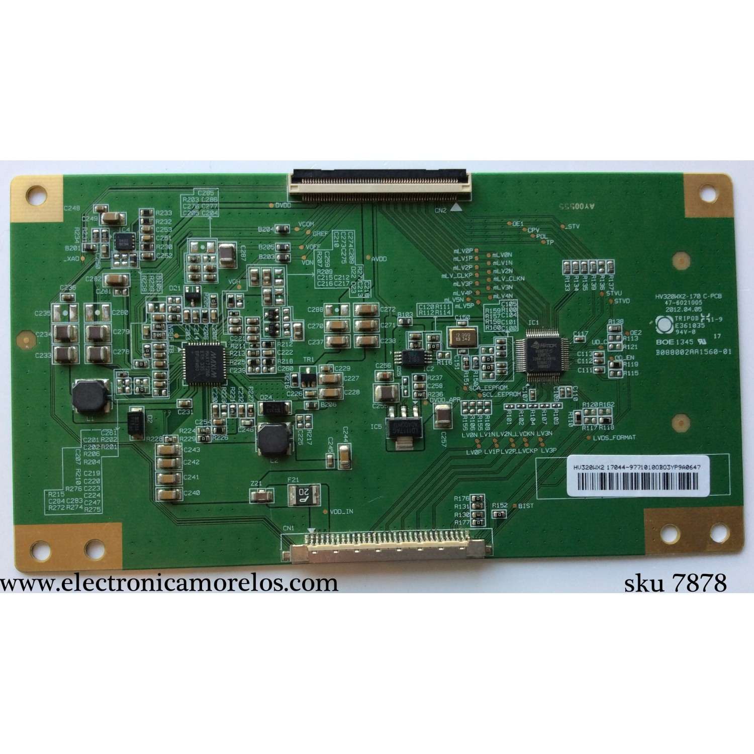 T-CON / LG HV320WX217044 / HV320WX2 / HV320WX2-170 C-PCB / B088002AA1560-01 / MODELO 32LN530B-UA.BUSYLWM