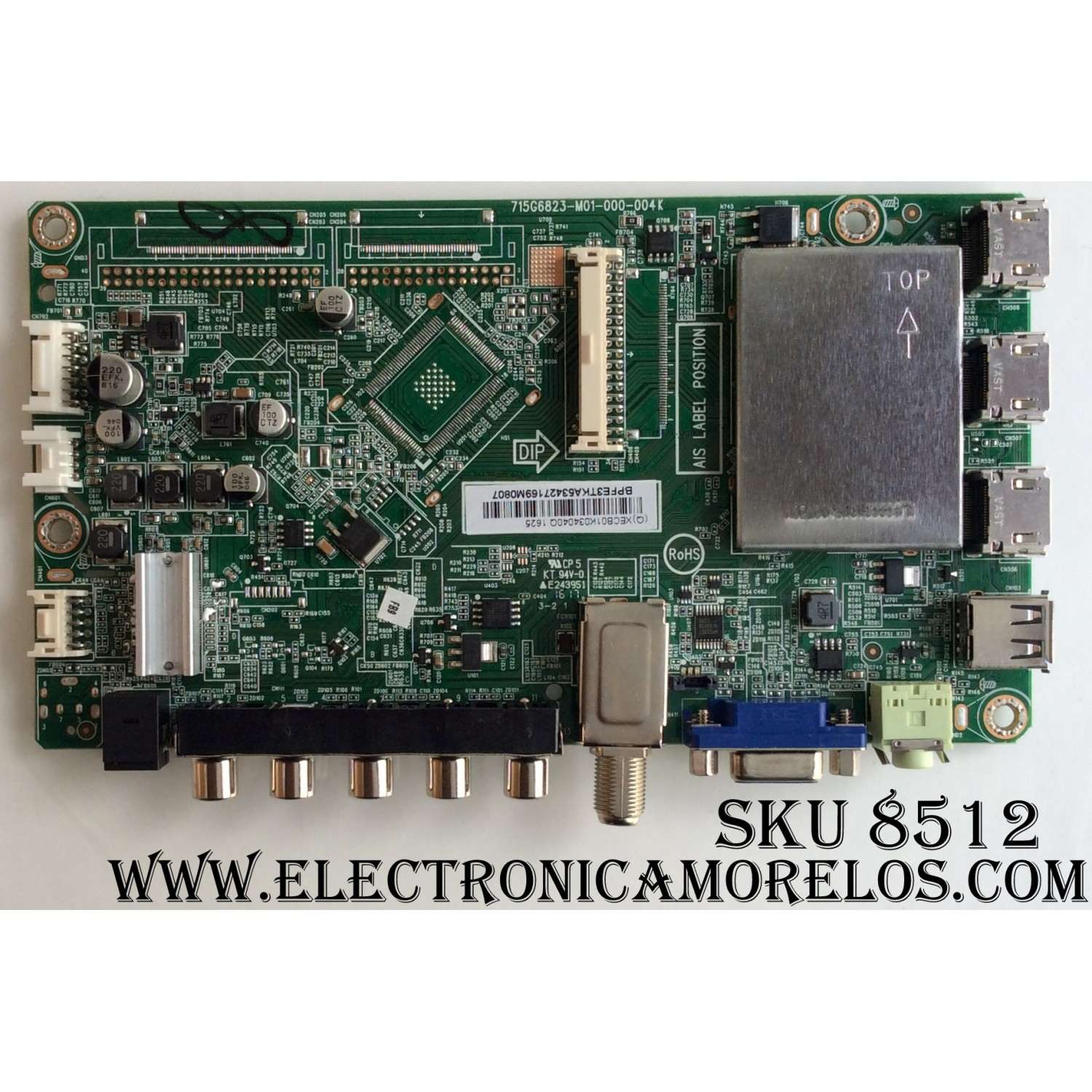 MAIN / VIZIO 756XECB01K034 / XECB01K034010Q / 715G6823-M0G-00C-004K / MODELO E43-E2 LWZJVWAT / PANEL TPT420H2 -HVN06.A REV:S572A
