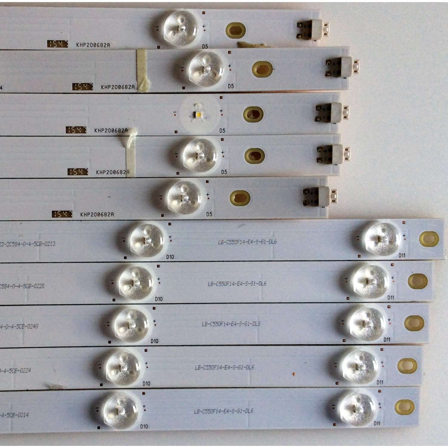 KIT DE LED`S PARA TV / NOTA IMPORTANTE:KIT CUENTA ORIGINALMENTE DE 12 PIEZAS (INCOMPLETO SOLO 10 PIEZAS) / HITACHI LB55061 / 55D3000/D2000 / KHP200681A / KHP200682A / KHP2O0681A / KHP2O0682A / E344144 / PANEL C550F15-E6-H / MODELOS LE55A6R9 / LE55A6R9A - Imagen 2
