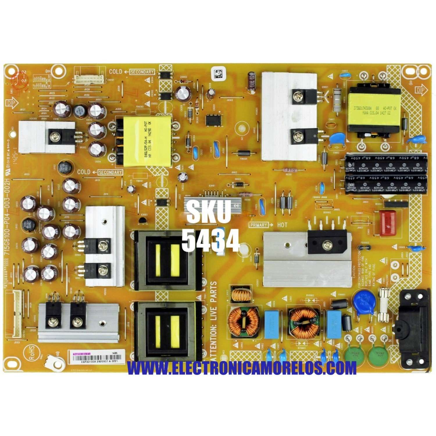 FUENTE VIZIO ADTVD3613XA6 / 715G6100-P03-003-002H / 715G6100-P02-003-002H / 715G6100-P04-003-002H / ADTV3613XA6 / SUSTITUTAS ADTVD3613XA5 / ADTVE3613XA6 / MODELOS E500I-B1 LTYWPLEQ / D500I-B1 LTY6RTAQ / MAS MODELOS EN DESCRIPCION