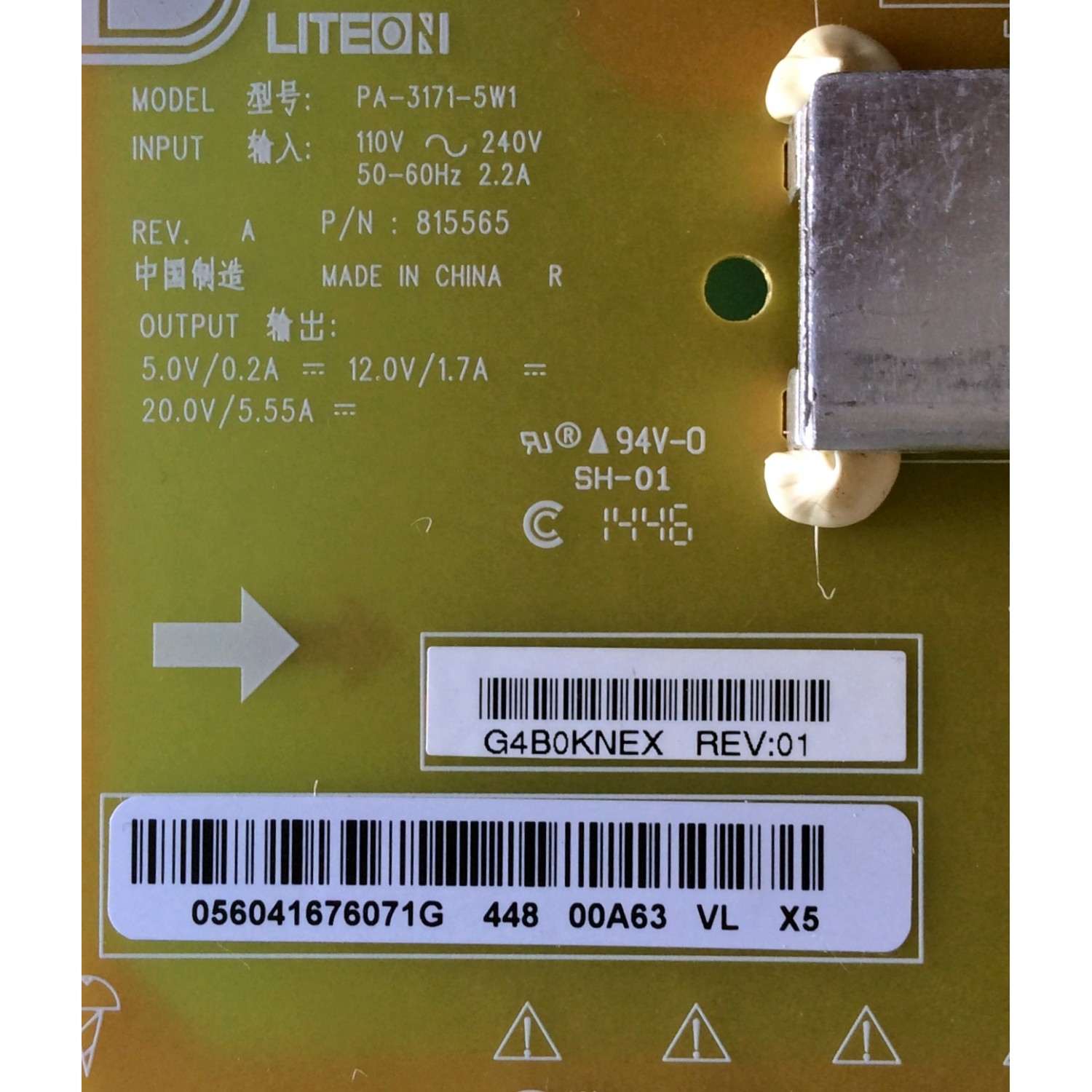 FUENTE DE PODER / VIZIO 056.04167.6071 / 056041676071 / 815565 / 056.04167.6071G / 056041676071G / PA-3171-5W1 / PANEL T550HVN08.1 / MODELOS E55-C2 LWZ2SHAR / E55-C2 LWZJSHAR / D55-D2 LWZ2UCAR / D55-D2 LWZ2UCCS / D55-D2 LWZJUC - Imagen 2