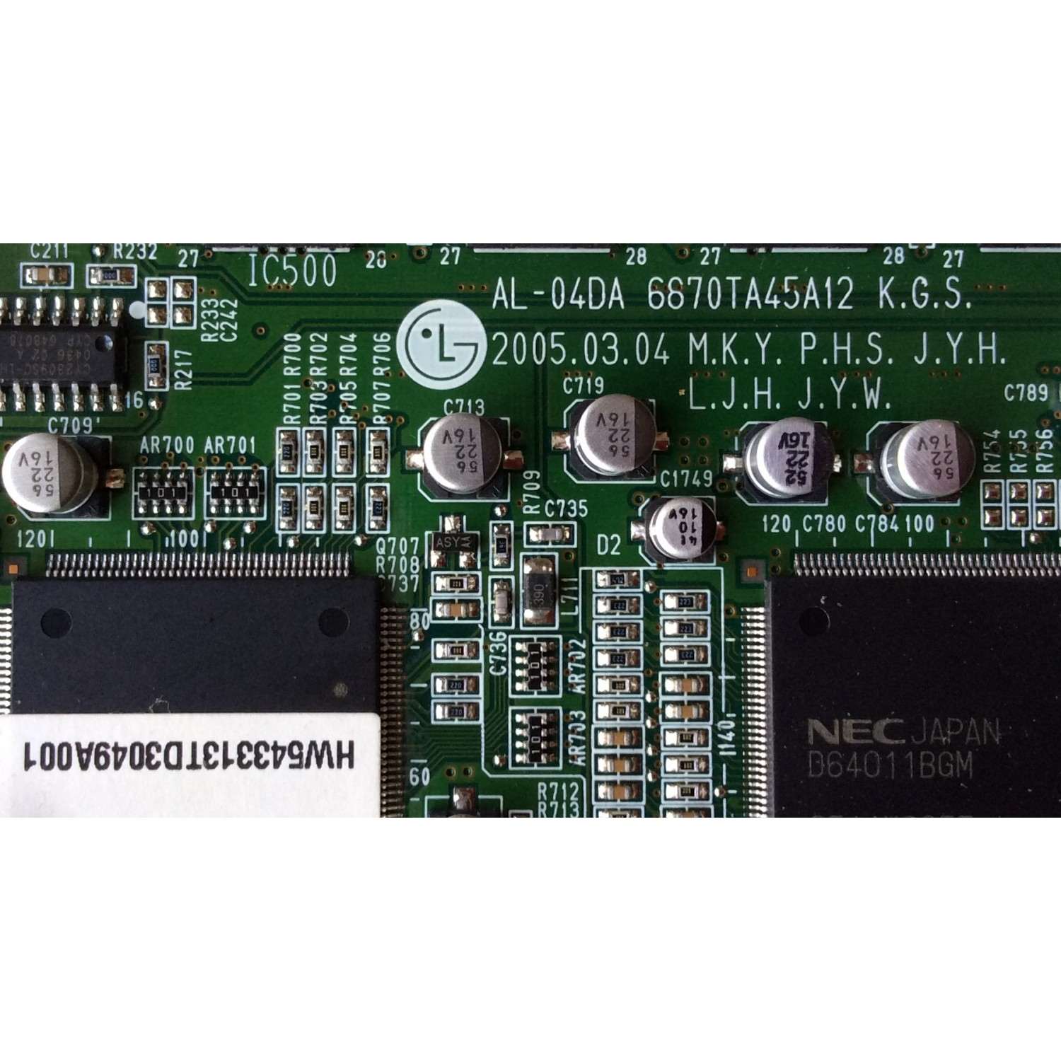 MAIN PARA MONITOR LG / NUMERO DE PARTE 63425002 / EAX66384803 / NUMERO DE PANEL LD550EUE (FH)(B1 / MODELO 55SL5B - Imagen 2