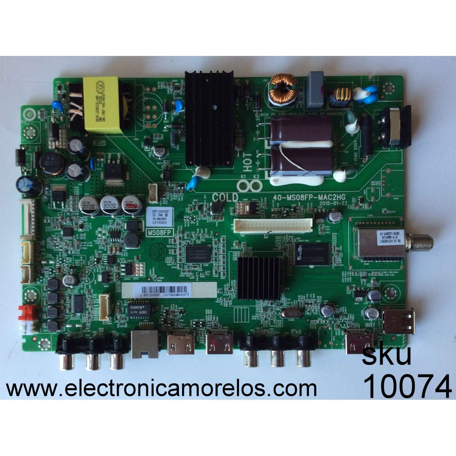 MAIN  FUENTE COMBO PARA TV TCL / NUMERO DE PARTE  V8-0IS08FP-LF1V023 / 40-MS08FP-MAC2HG / V8-OMS08FP-LF1V023 / MS08FP 