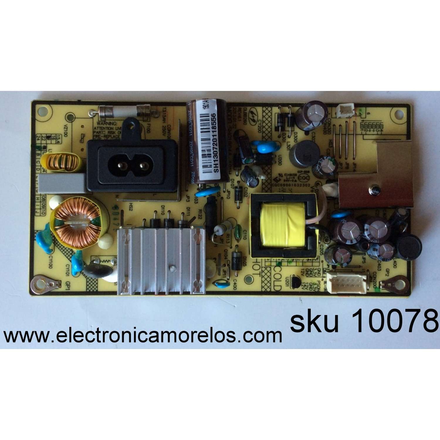 FUENTE DE PODER PARA TV TCL / NUMERO DE PARTE 81-PBE019-PW2XT / SHG1904A-101H / DLBB260 / CQC09001032302