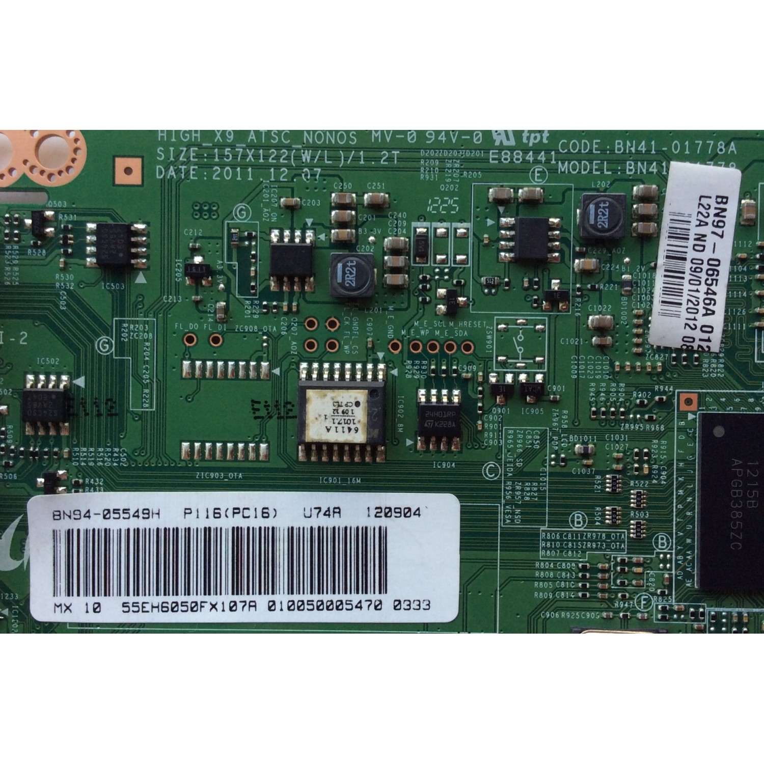MAIN / SAMSUNG BN94-05549H / BN41-01778A / BN97-06546A / MODELO UN55EH6050FXZA CH01 / PANEL DE550CGM-C1-CC01	 - Imagen 2