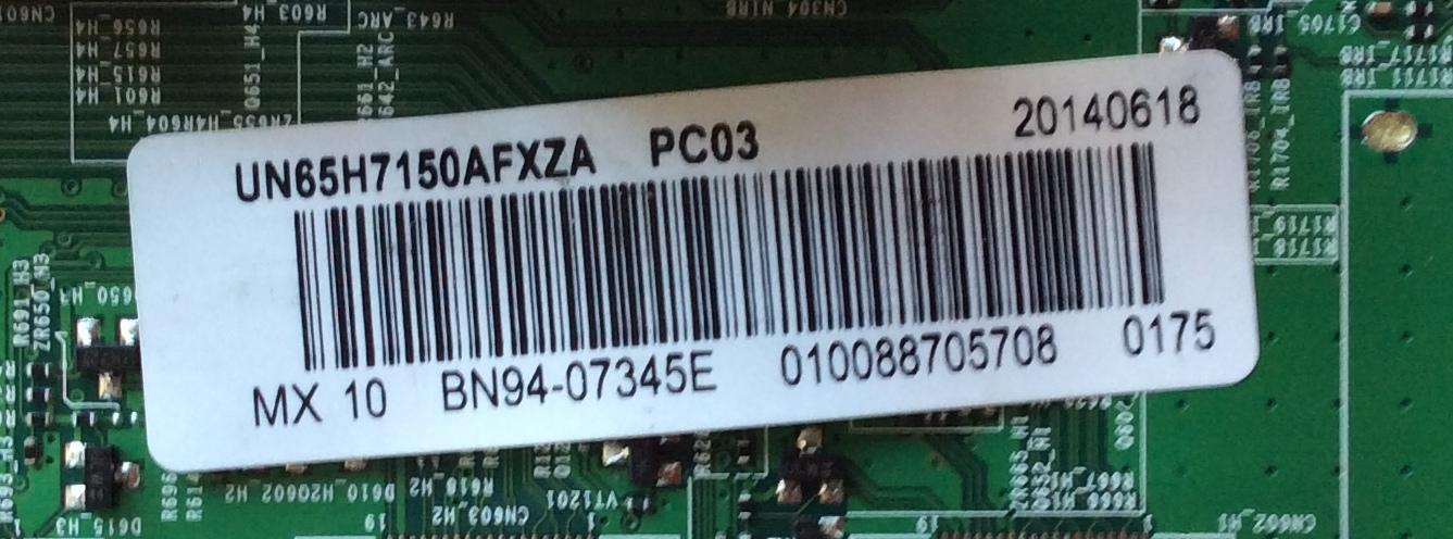 MAIN / SAMSUNG BN94-07345E / BN97-08117B / BN41-02157B / MODELO UN65H7150AFXZA / PANEL CY-SH66SDSLV2H	 - Imagen 2