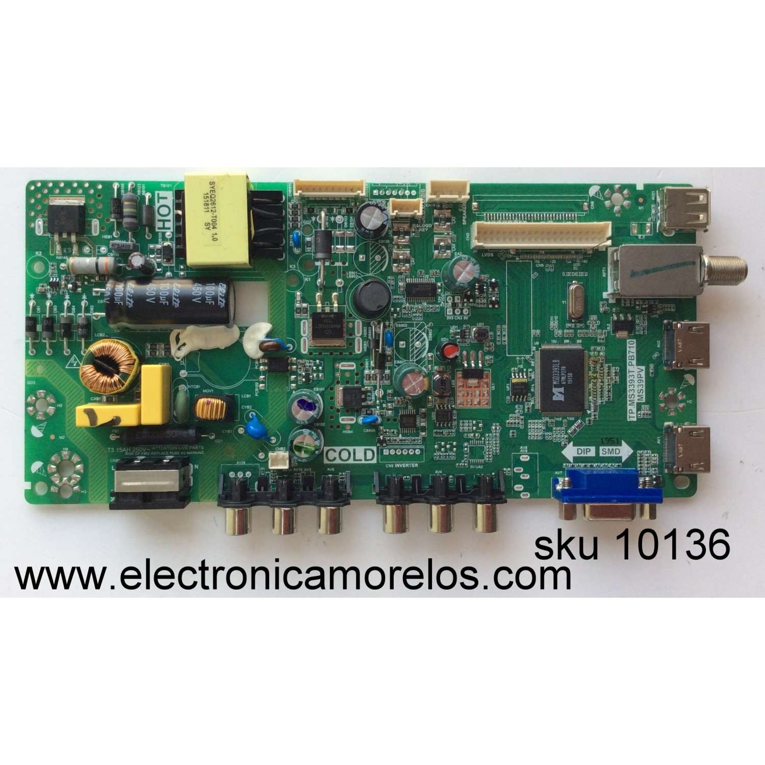 MAIN/ TCL L15071951 / GFF120020Z / T8-28LATL-MA2 / 02-SHY39V-CFLA02 / V8-MS39PVL-LF1V102 / TP.MS3393T.PB710 / MS39PV	
