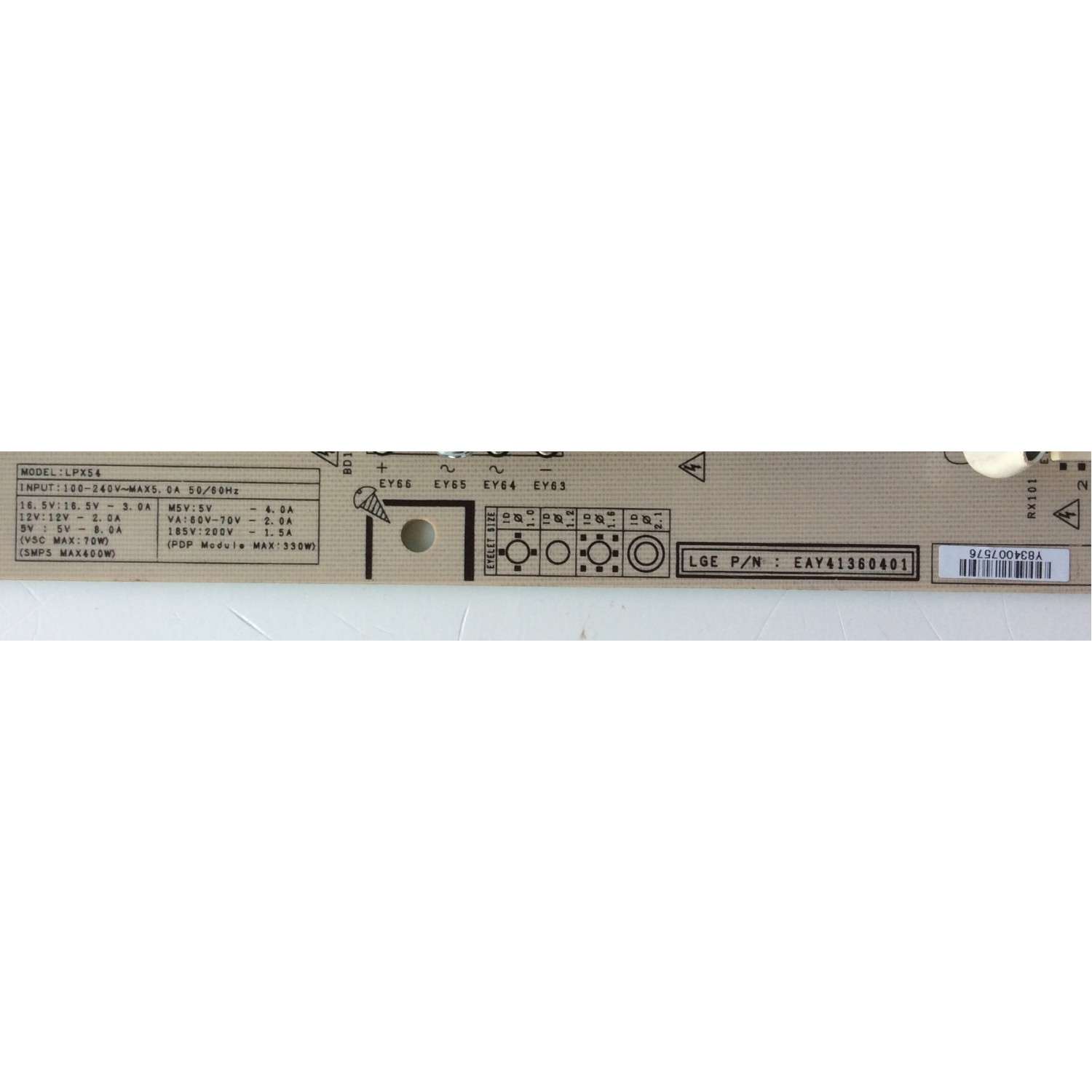 FUENTE DE PODER PARA TV PHILIPS (( NUEVA )) / NUMERO DE PARTE AA78MMPW-001 / BAA78ZF0102 1 / AA78M-MPW / MODELO 65PFL5604/F7 - Imagen 3