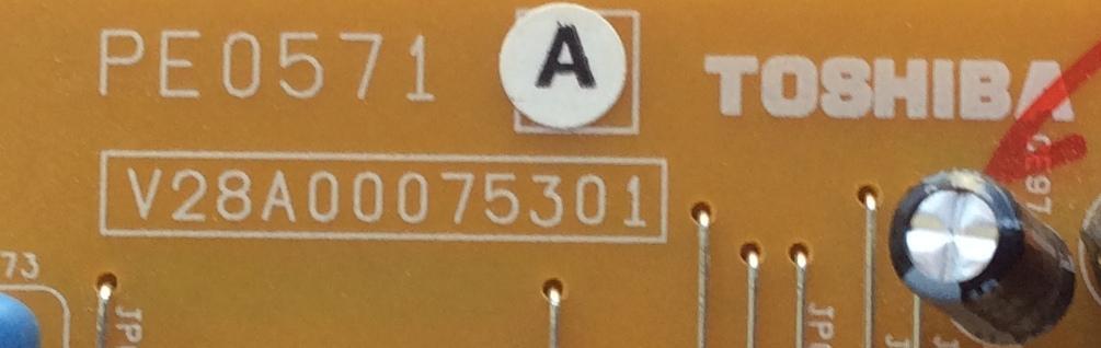 TARJETA LOW B / TOSHIBA PE0571 A / V28A00075301 / MODELO 40XF550U	 - Imagen 3