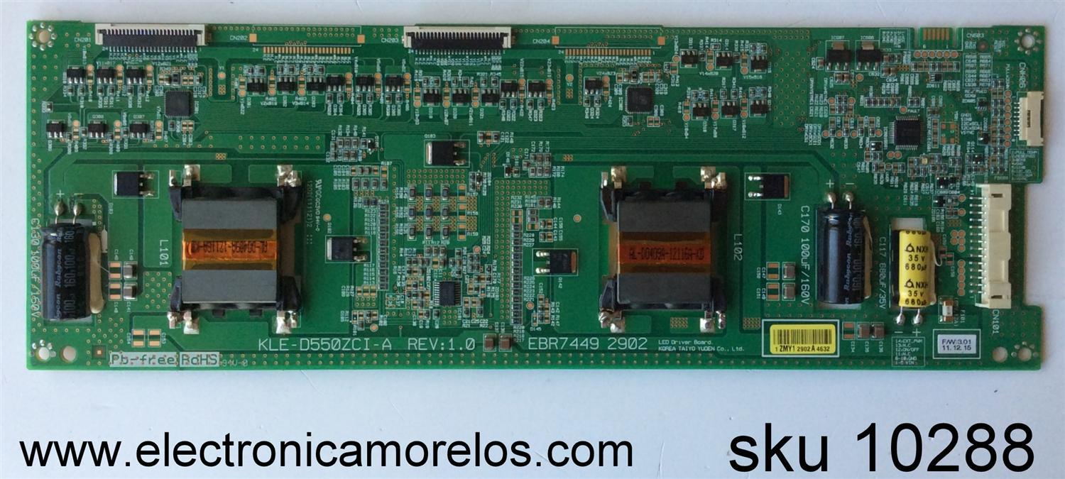LED DRIVER PARA TV LG / NUMERO DE PARTE 2902A / EBR74492902 / KLE-D550ZCI-A / EBR74492902A / PANEL LM96M55T460V12 / MODELO 55LM9600-UC / 55LM9600-UC.AUSWLJR