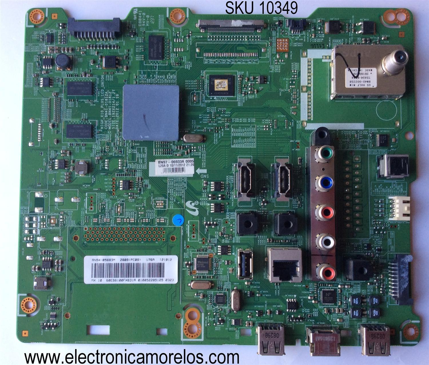 MAIN  ORIGINAL PARA TV SAMSUNG FULL HD SMART TV / NUMERO DE PARTE BN94-05683M / BN41-01812A / BN97-06933A / PANEL LE600CGS-V1 / CY-LE600CGSW1V / MODELO UN60ES6100FXZA / UN60ES6100FXZA HH01