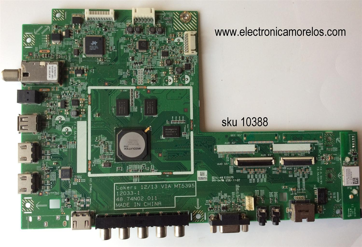 MAIN / VIZIO 91.74N10.001G / 5574N01001G / 48.74N02.011 / 12033-1 / 55.74N01.001 / MODELO M650VSE LWJANAAN / PANEL T650HVN04.0	