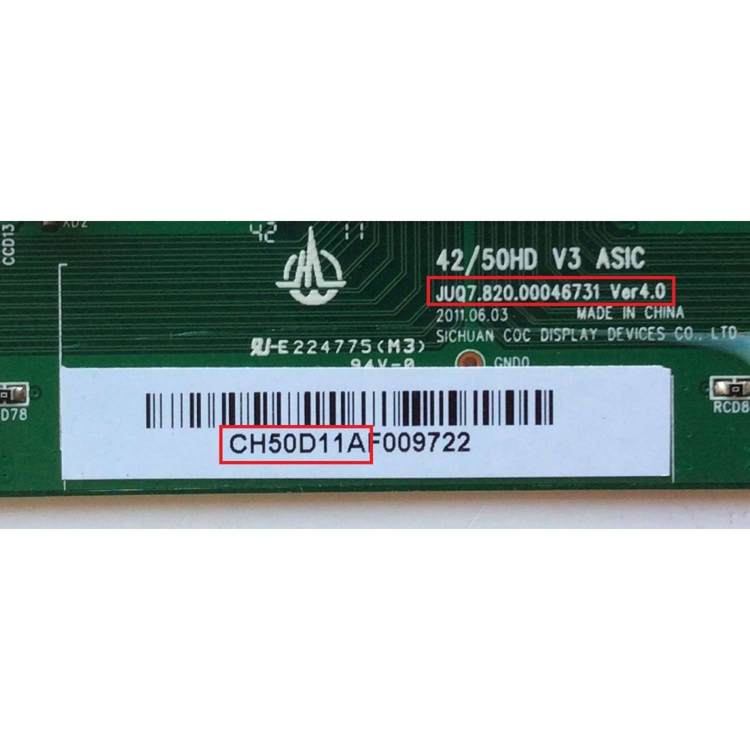 MAIN LOGICA / STYLUS JUQ7.820.00046731 / JUQ7.820.00046731 VER4.0 / CH50D11AF / MODELO STY0642 / PANEL PM42H3000	 - Imagen 2