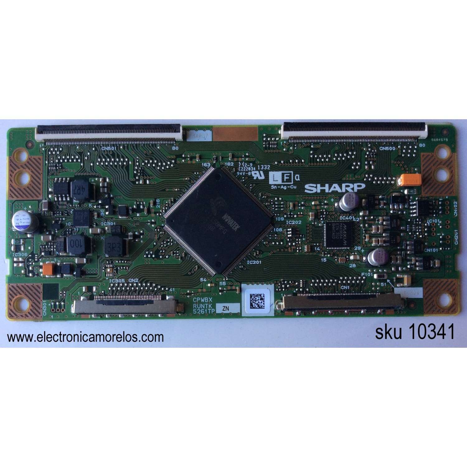 T-CON / SHARP RUNTK5261TPZN / CPWBX5261TPZN / MODELO LC-60LE452U / PANEL T600D3-HA10-D03	