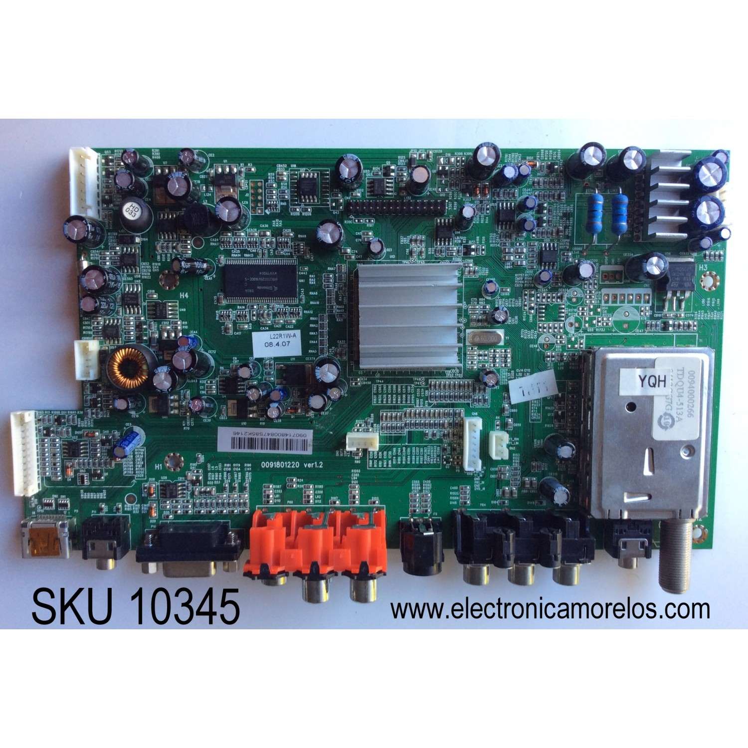 MAIN / DYNEX 0091801220 / L22R1W-C(MG)(MTK5380)CPT / MODELO DX-LTDVD19-09	