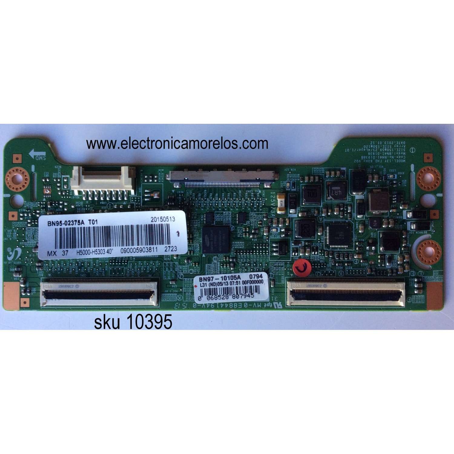 T-CON / SAMSUNG BN95-02375A / BN97-10105A / BN41-01938B / FHD_60HZ_V02 / MODELO UN40H5203AFXZA / PANEL CY-DF400BGLV8H	