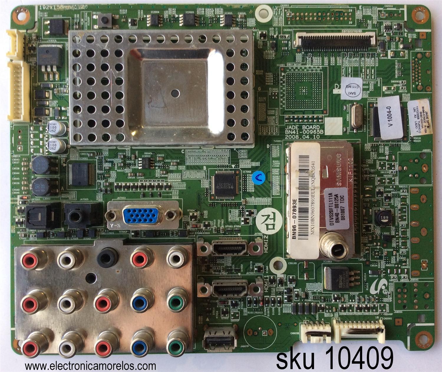 MAIN / SAMSUNG BN96-07893E / BN41-00965B / BN97-03019A / MODELO LN37A330J1DXZX AA02	