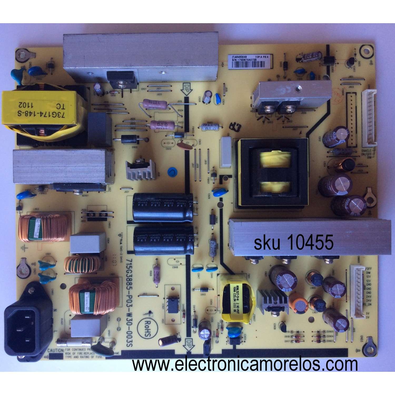 MAIN PARA TV PHILIPS / NUMERO DE PARTE B78ZD / BAB78ZG0401 1 / AB78ZD / MODELO 65PFL5704/F7