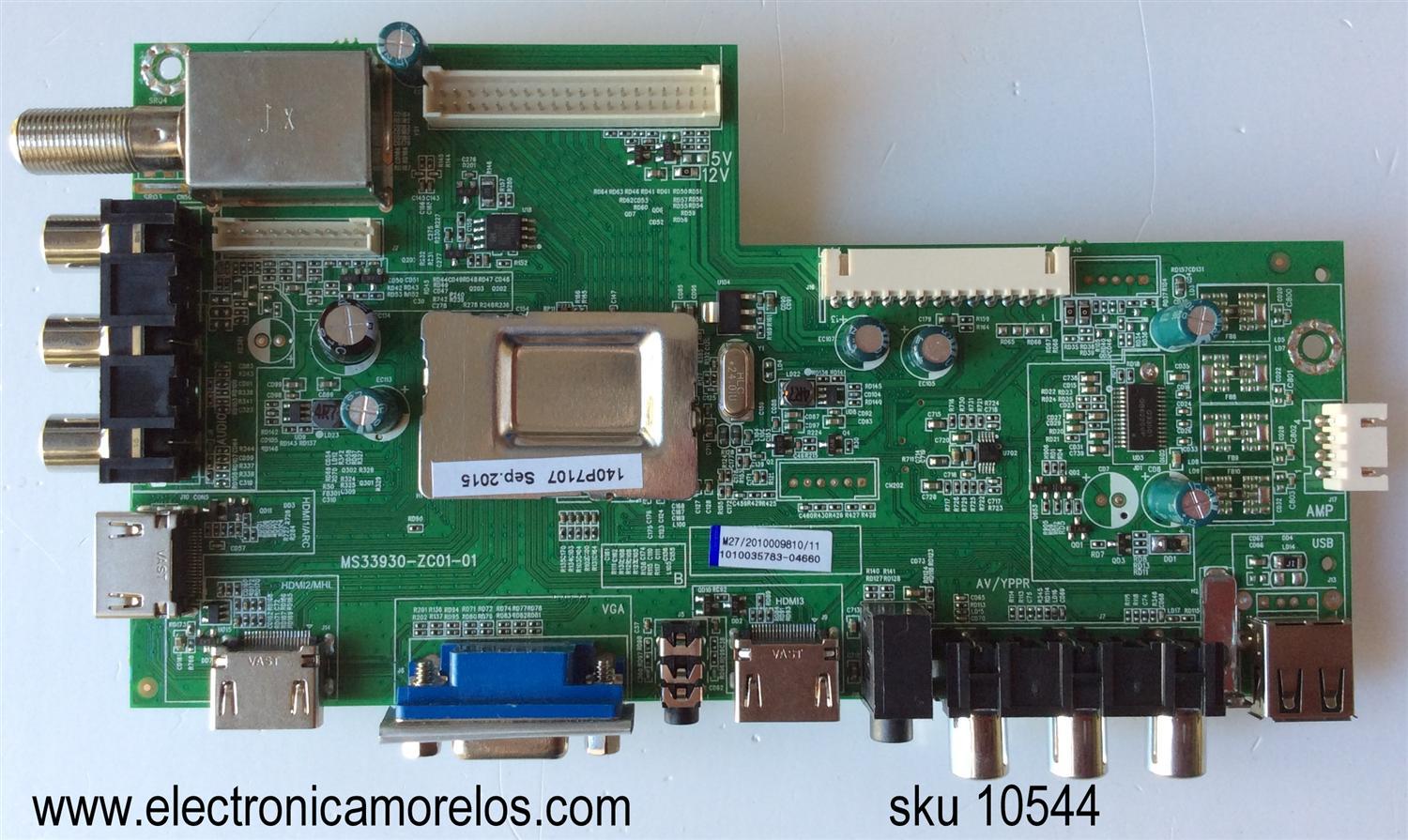 MAIN / JVC 1010035783 / 1010035783-04660 / MS33930-ZC01-01 / 140P7107 / MODELO LT-49EM75	