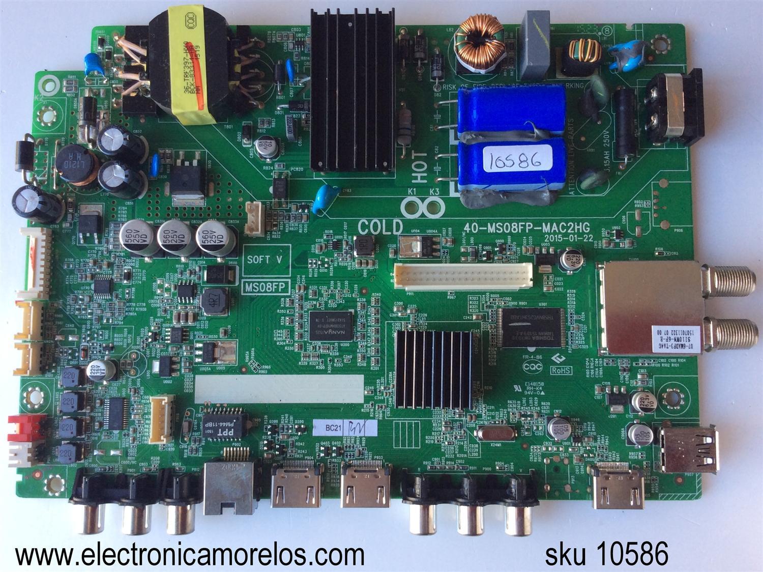 MAIN / FUENTE / (COMBO) / TCL GFD119580B / 40-MS08FP-MAC2HG	