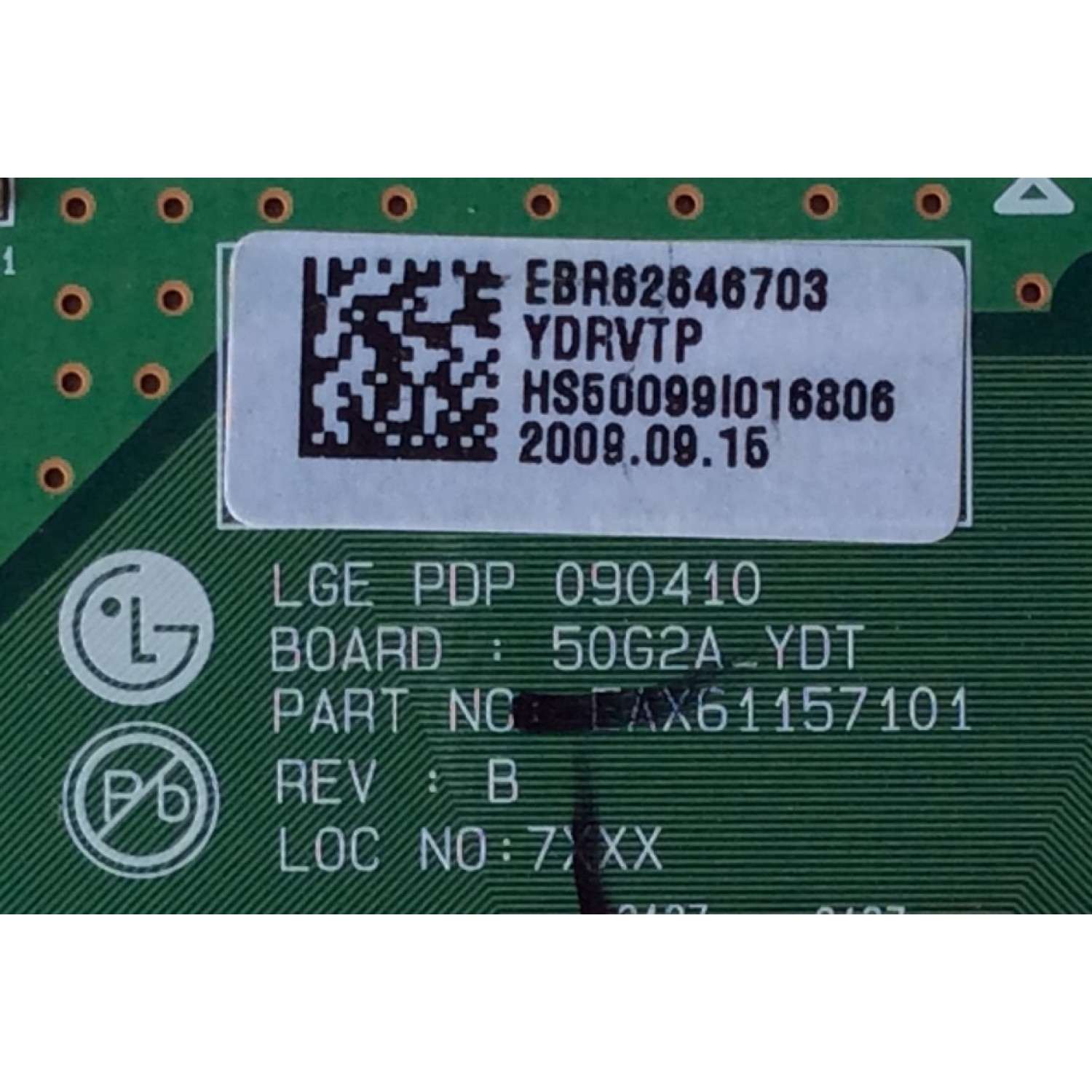BUFFER YDRVTP / LG EBR62646703 / EAX61157101 / MODELO 50PQ20-UA.AUSRTHR / PANEL PDP50G20324	 - Imagen 2
