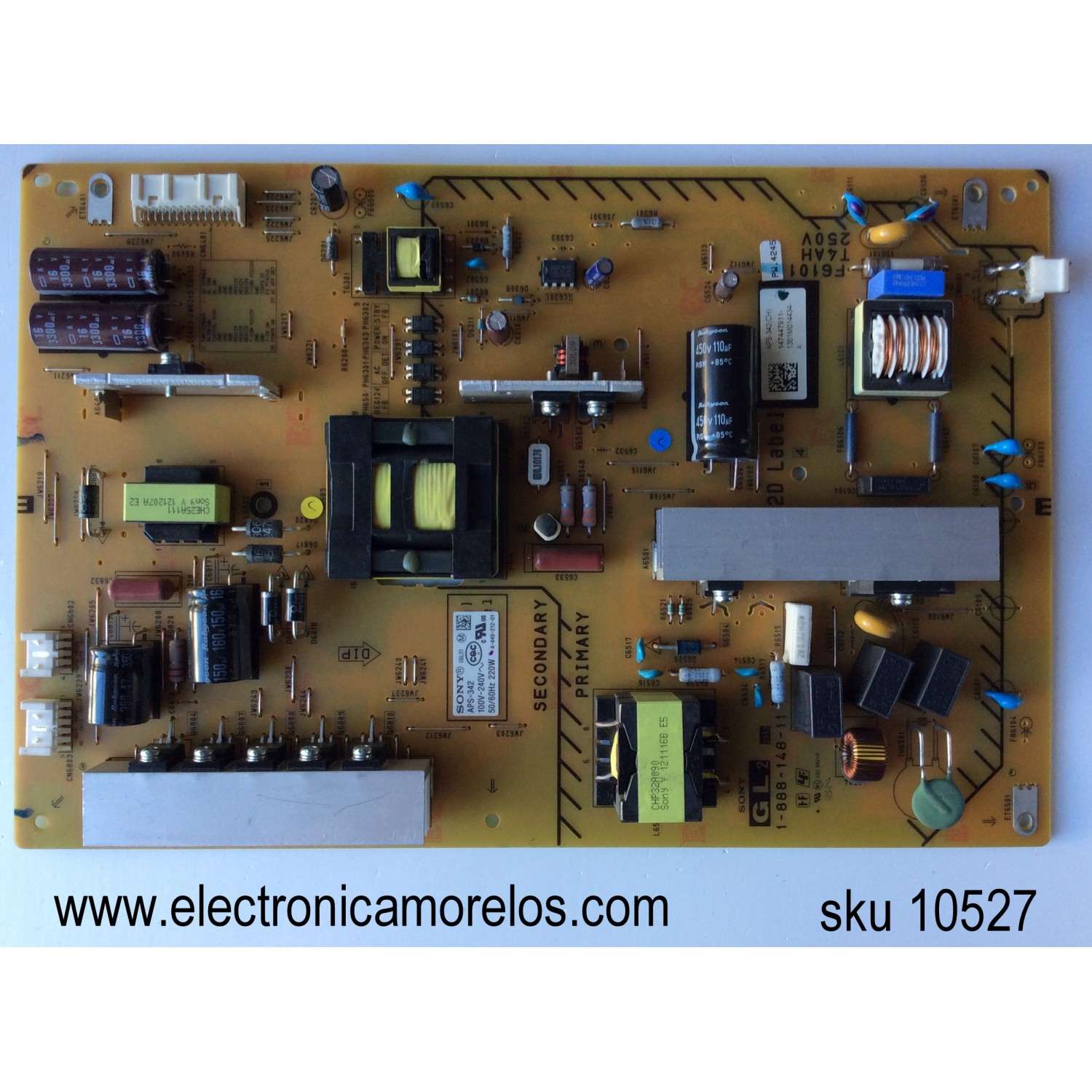 FUENTE DE PODER / SONY 1-474-479-11 / 1-888-148-11 / 147447911 / APS-342 / APS-342 (CH) / PANEL T460HVF01.1 / MODELO KDL-46W700A