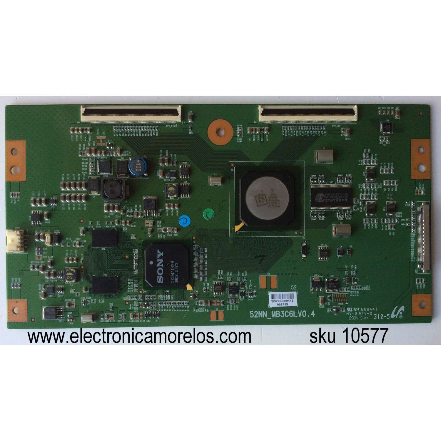 T-CON / SONY LJ94-02638G / 2638G / 52NN_MB3C6LV0.4 / SUSTITUTA LJ94-02928B / LJ94-02638L / LJ94-02638E / LJ94-02638J / MODELO KDL-52V5100 / PANEL LTY520HE12-002	