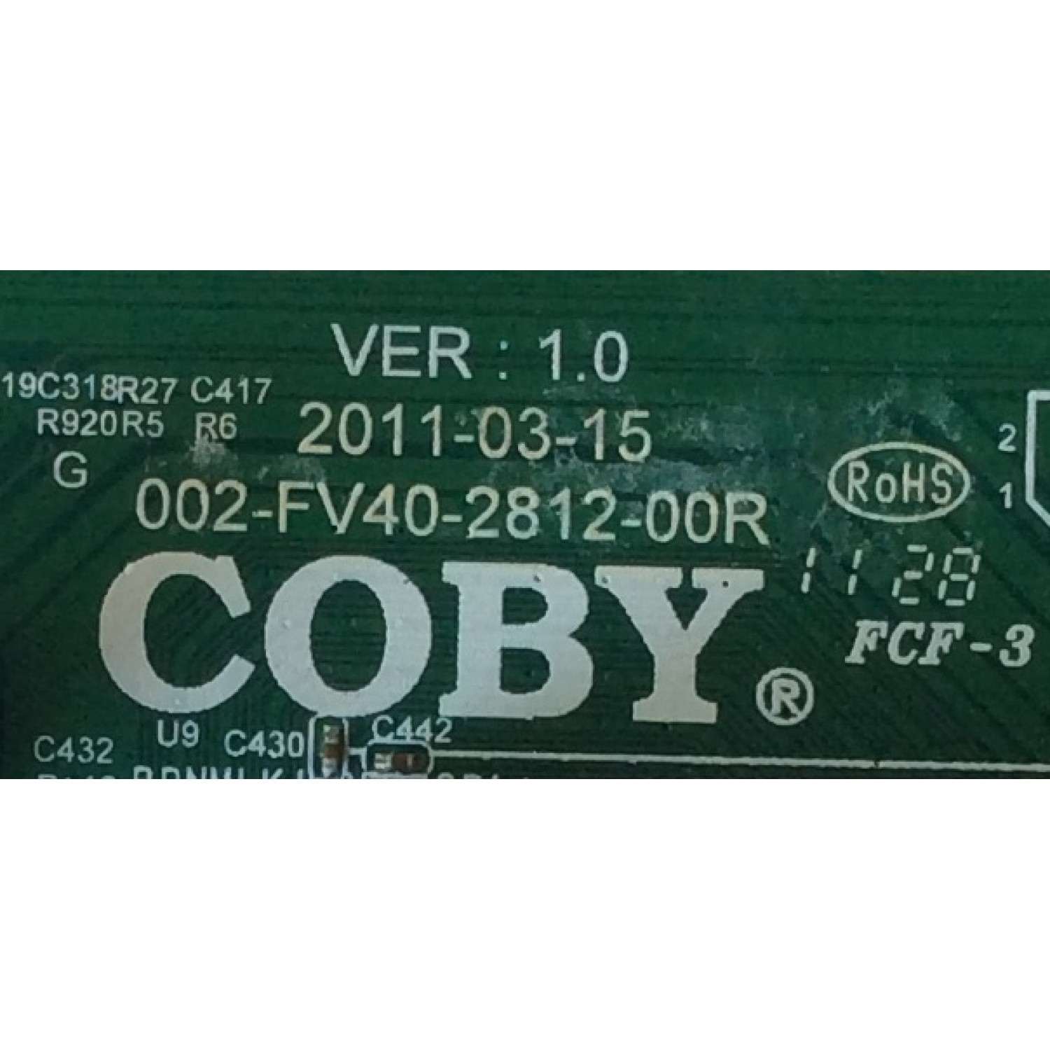 MAIN / COBY 002-FV40-2812-00R / MODELO TFTV4028 / PANEL LTA400HM17-W01	 - Imagen 2