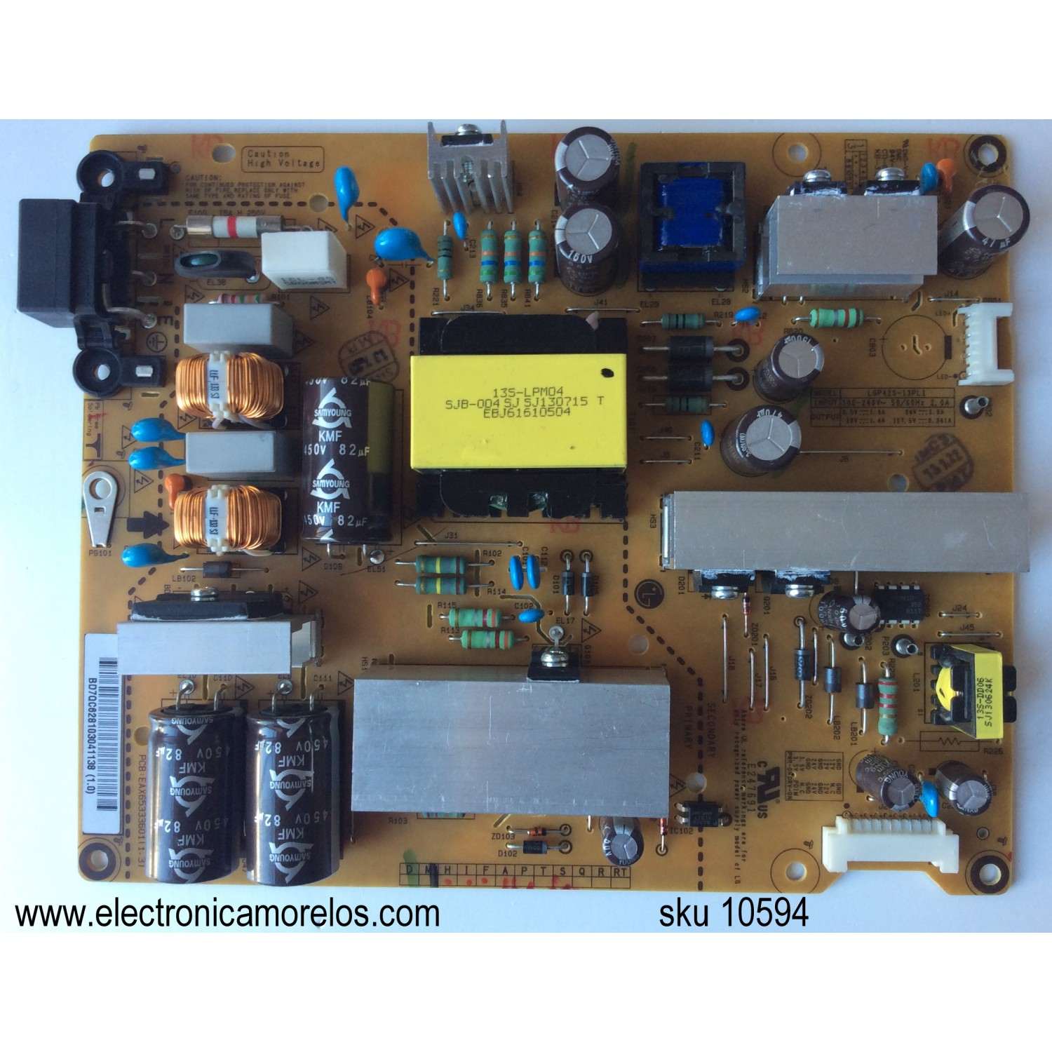FUENTE DE PODER / LG EAY62810304 / 62810304 / MODELO EAX65333601(1.3)	 /42ln5390-un