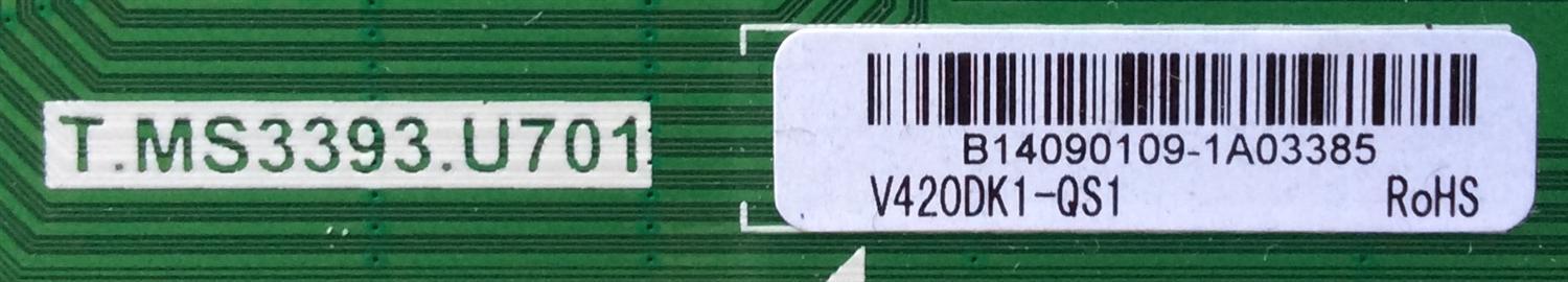 MAIN / VIOS B14090109 / T.MS3393.U701 / MODELO V42UHD / PANEL CN42CD801	 - Imagen 2