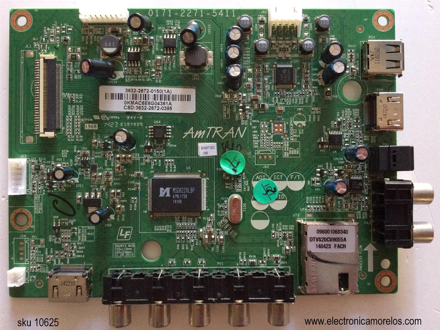 MAIN / JVC 3632-2672-0150 / 0171-2271-5411 / MODELO EM32FL	