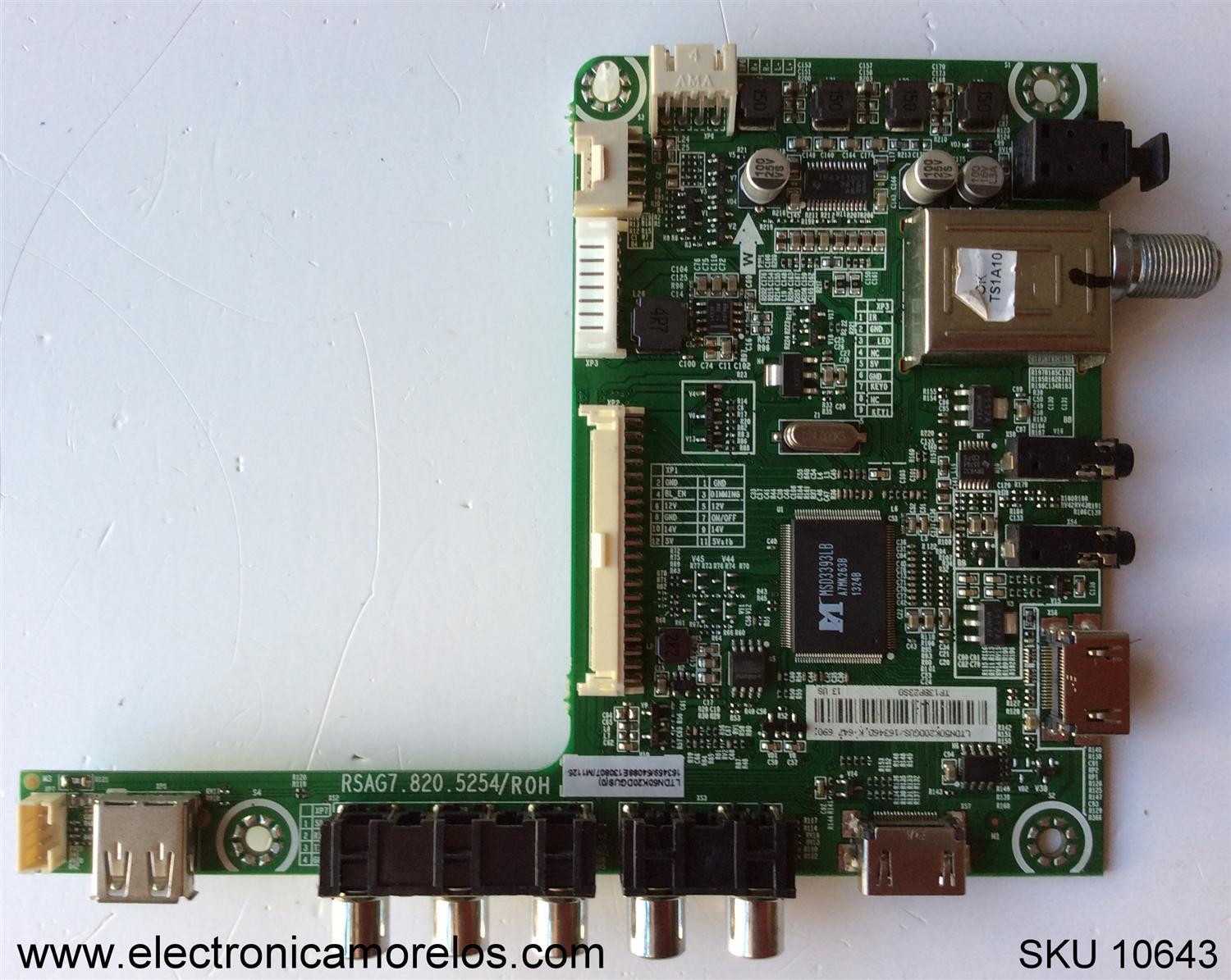 MAIN / HISENSE 163460 / 163459 / RSAG7.820.5254/ROH / MODELO 50K20DG / 55K20DG /  PANEL HD500DF-B57\S0	