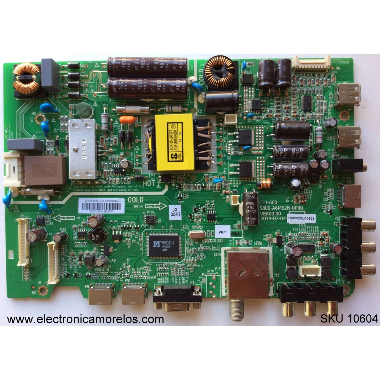 MAIN PARA TV LG 4K UHD SMART TV / NUMERO DE PARTE EBT66969808 / EAX69581205 / 66969808 / EAX69581205(1.0) / PANEL NC550TQG-AAKH3 / MODELO 55UQ8000AUB / 55UQ8000AUB.BUSYLKR