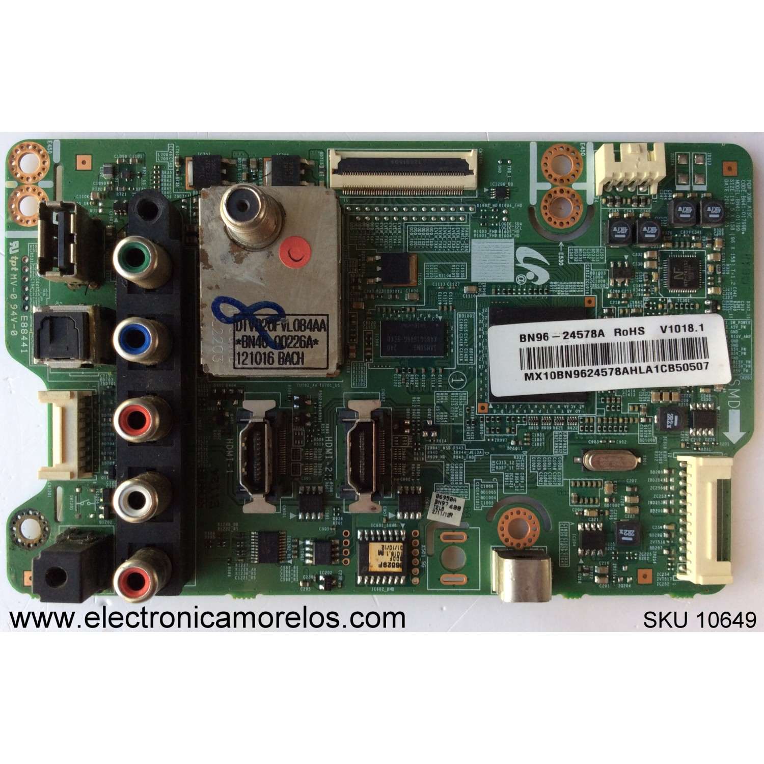 MAIN / SAMSUNG BN96-24578A / BN97-06950A / BN41-01799B / SUSTITUTA BN94-04343L / BN94-06039D / BN96-20966A / MODELO PN60E530A3FXZA TS02 / PANEL S60FH-YD02, S60FH-YB02	