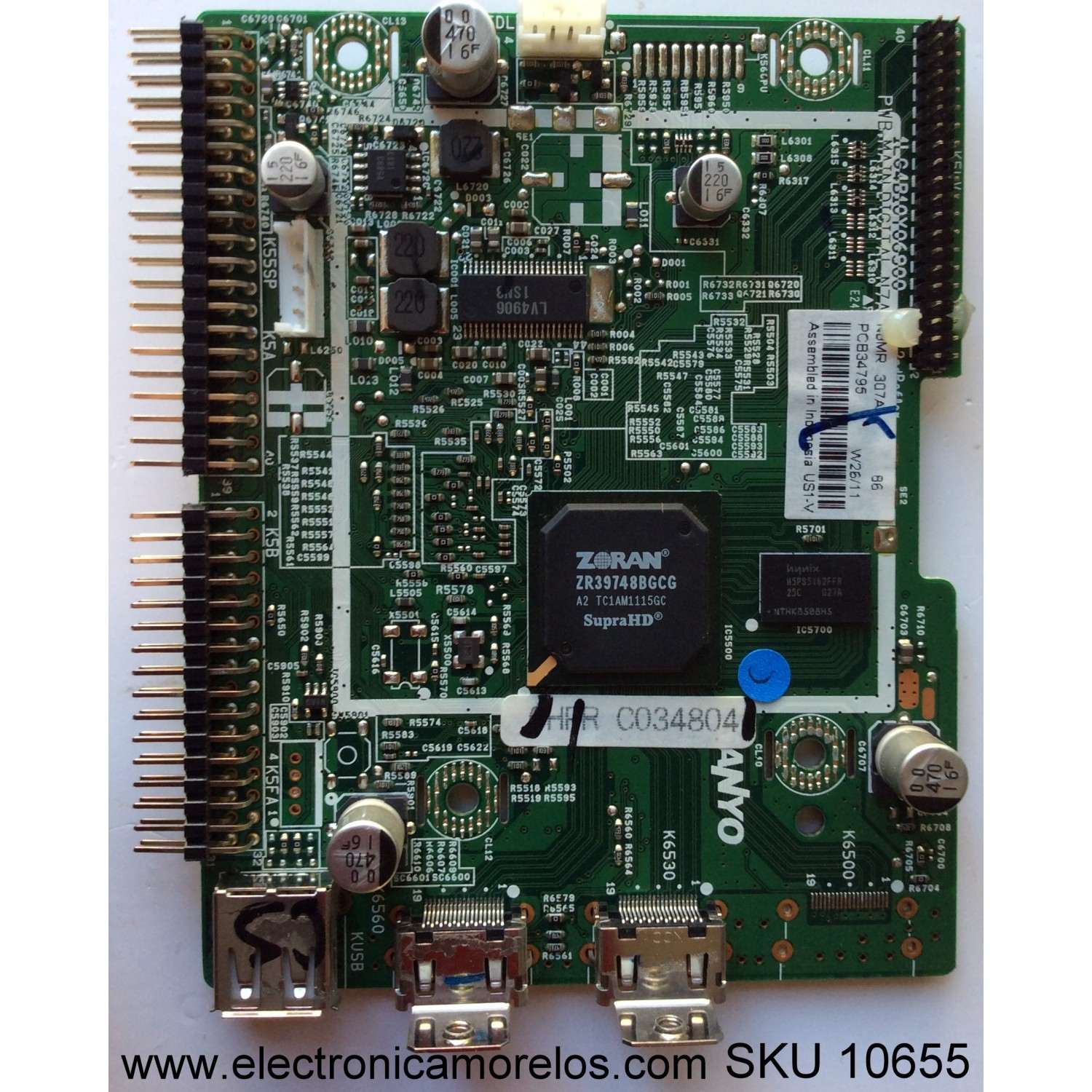 MAIN / SANYO 1LG4B10Y06900 N8MR / 1LG4B10Y06900 / N8MR / MODELO DP26640 P26640-08 / PANEL T260XW04 V.7	