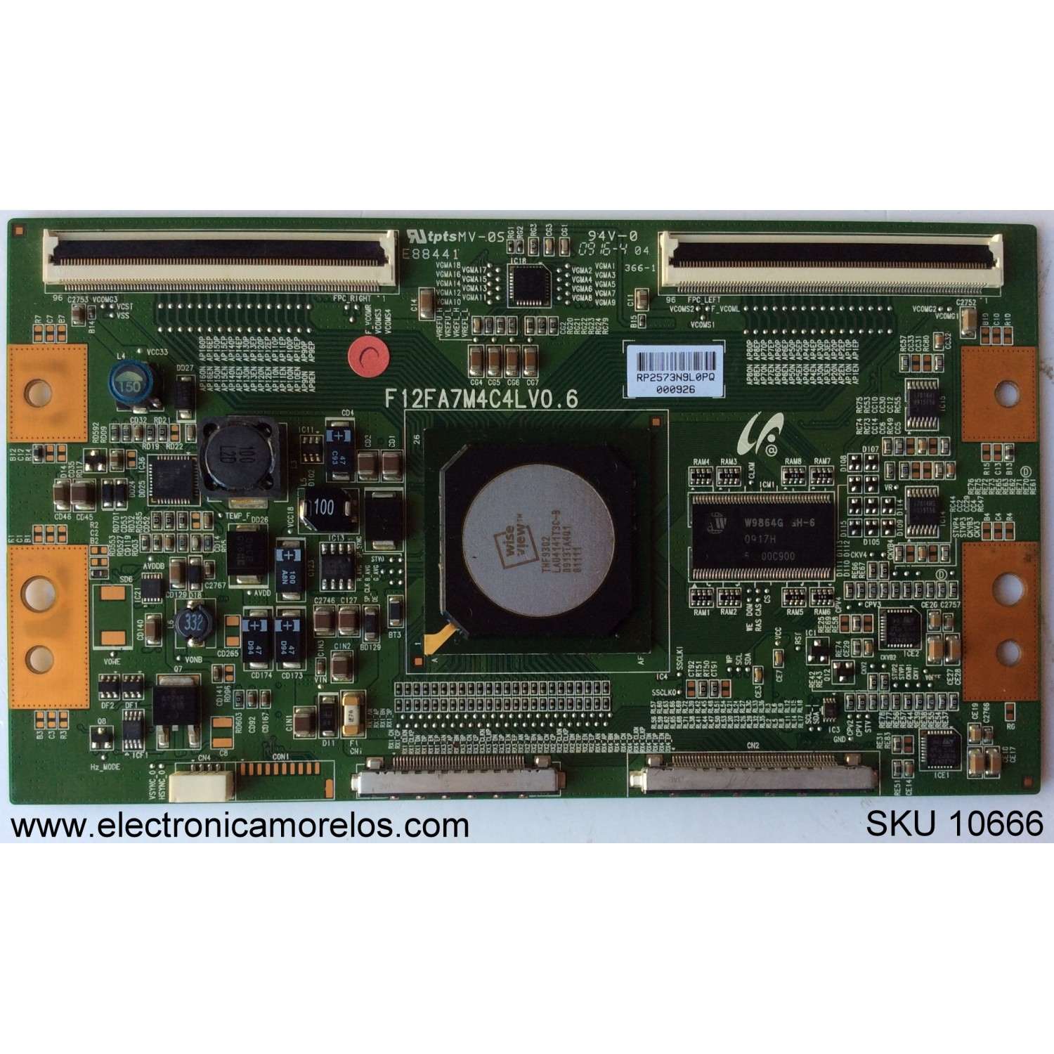 T-CON / TOSHIBA LJ94-02573N / 2573N / F12FA7M4C4LV0.6 / MODELO 40G300U1 / PANEL LTA400HF02 004	