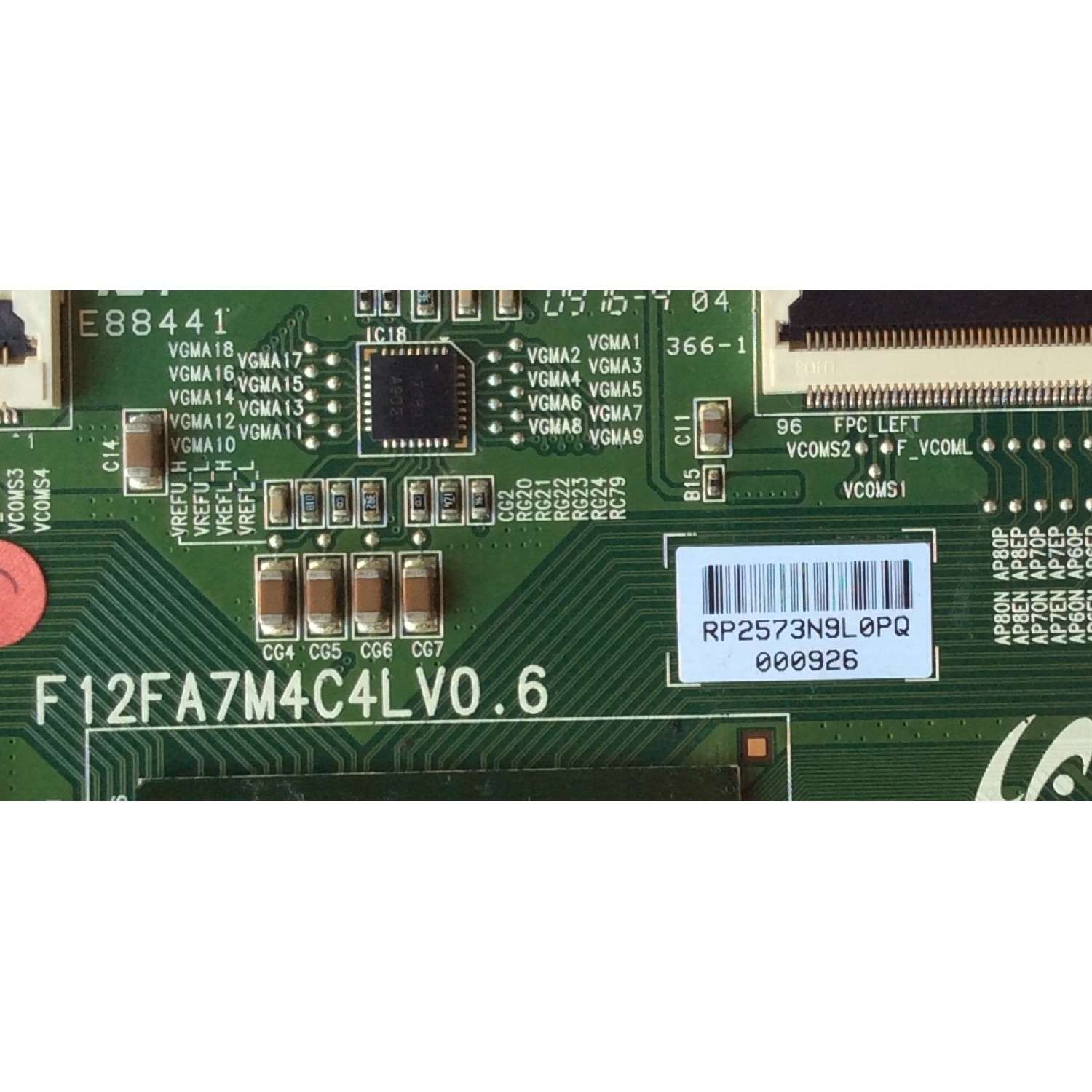 T-CON / TOSHIBA LJ94-02573N / 2573N / F12FA7M4C4LV0.6 / MODELO 40G300U1 / PANEL LTA400HF02 004	 - Imagen 2