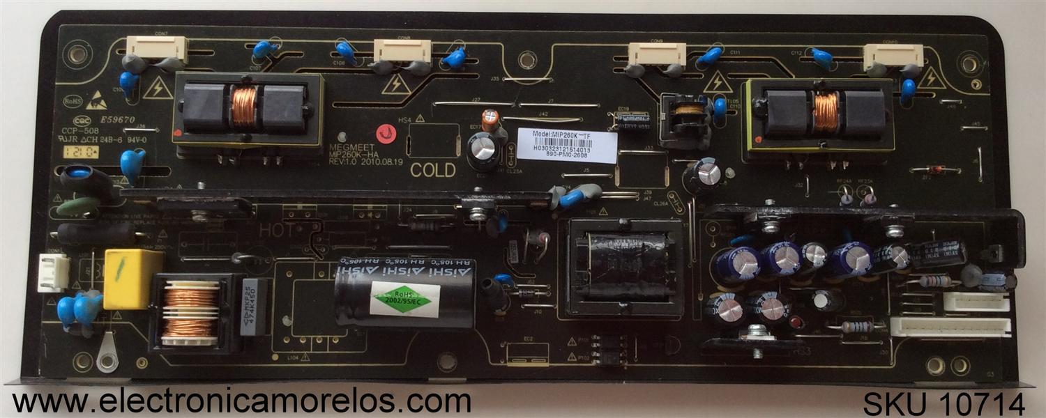 FUENTE DE PODER / DYNEX MIP260K-TF / MIP260K-HA / MODELO DX-26L100A13 / PANEL T260B2-P03-C01	
