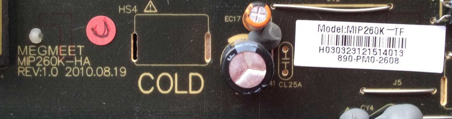 FUENTE DE PODER / DYNEX MIP260K-TF / MIP260K-HA / MODELO DX-26L100A13 / PANEL T260B2-P03-C01	 - Imagen 2